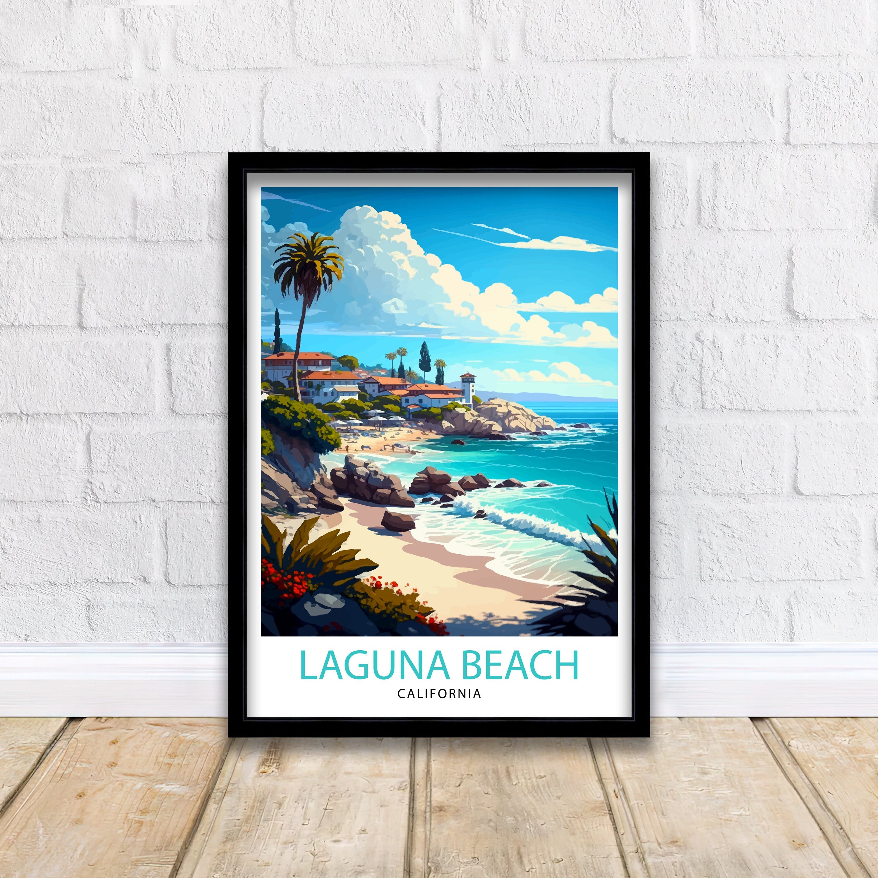 Laguna Beach Travel Print | Coastal California Wall Art