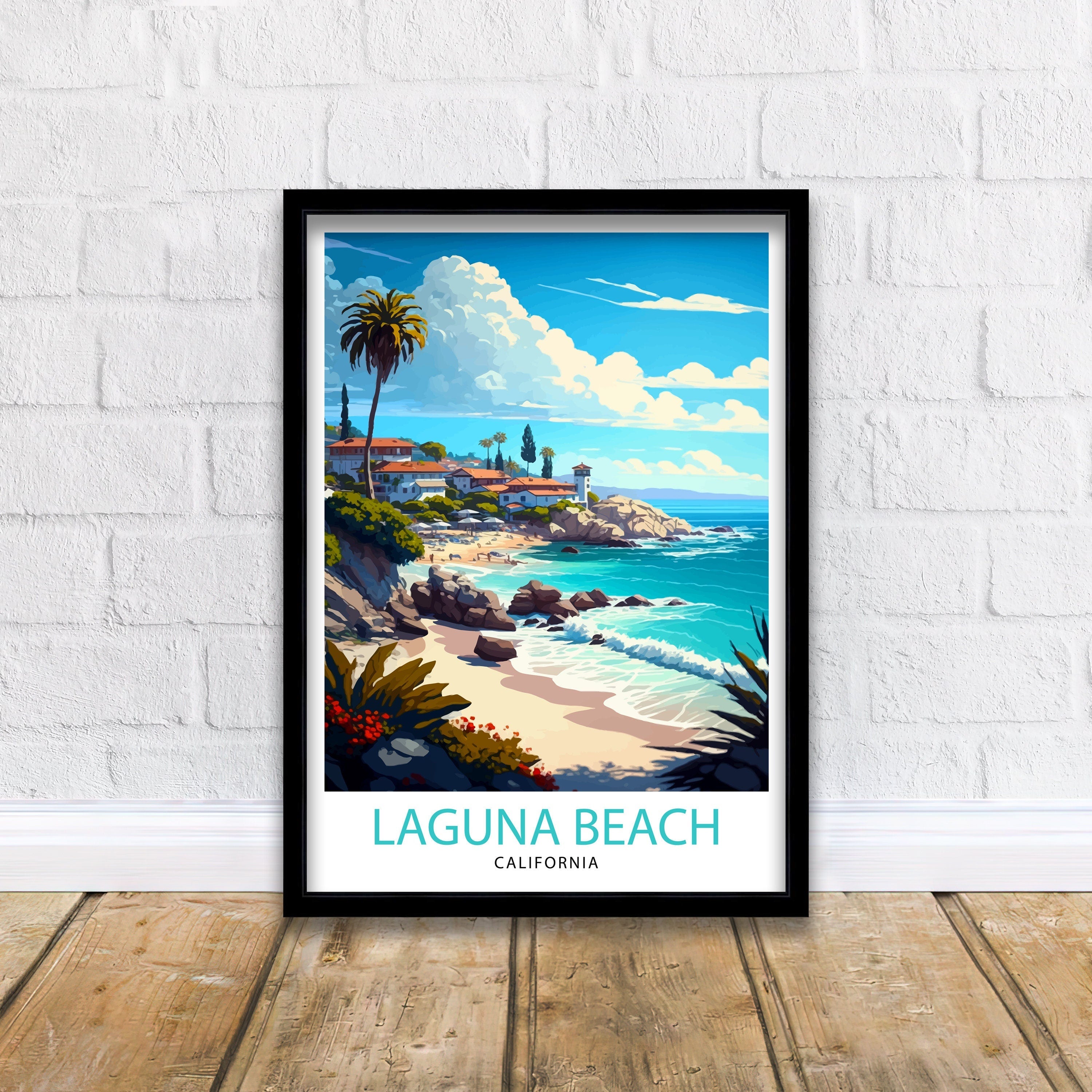 Laguna Beach Travel Print | Coastal California Wall Art