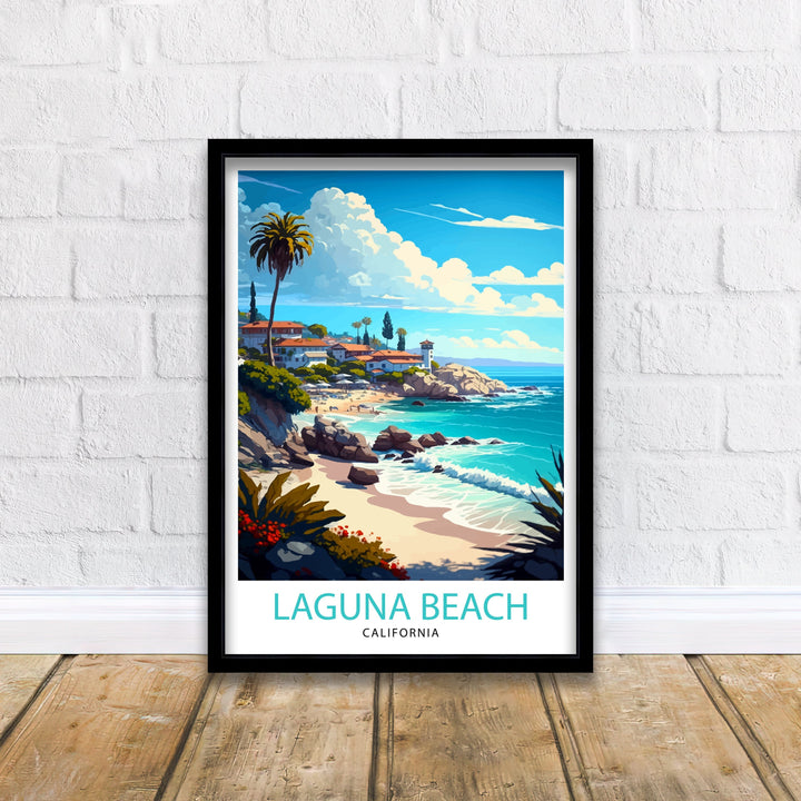 Laguna Beach California Travel Poster