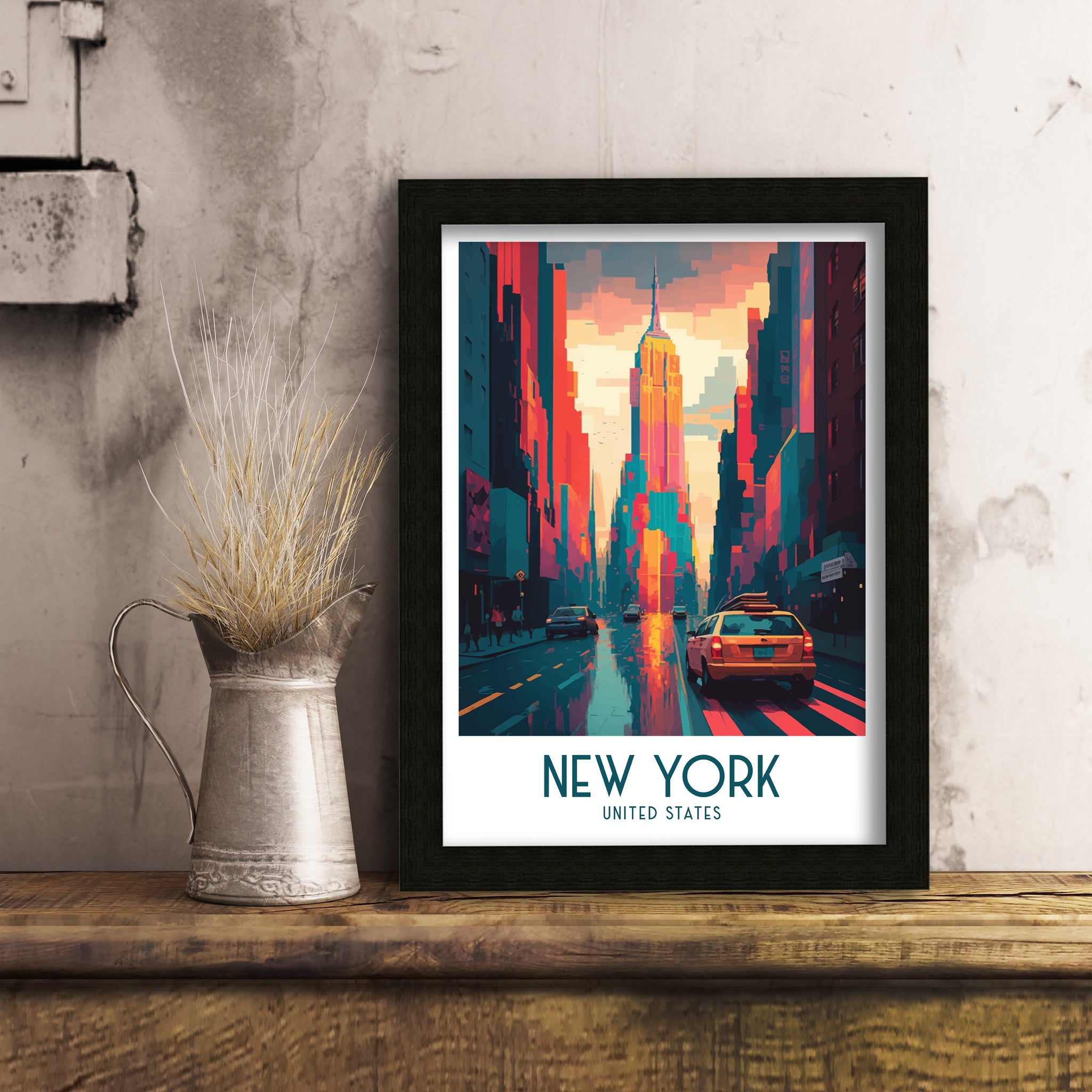 NYC Travel Poster | New York City Illustration Art Print