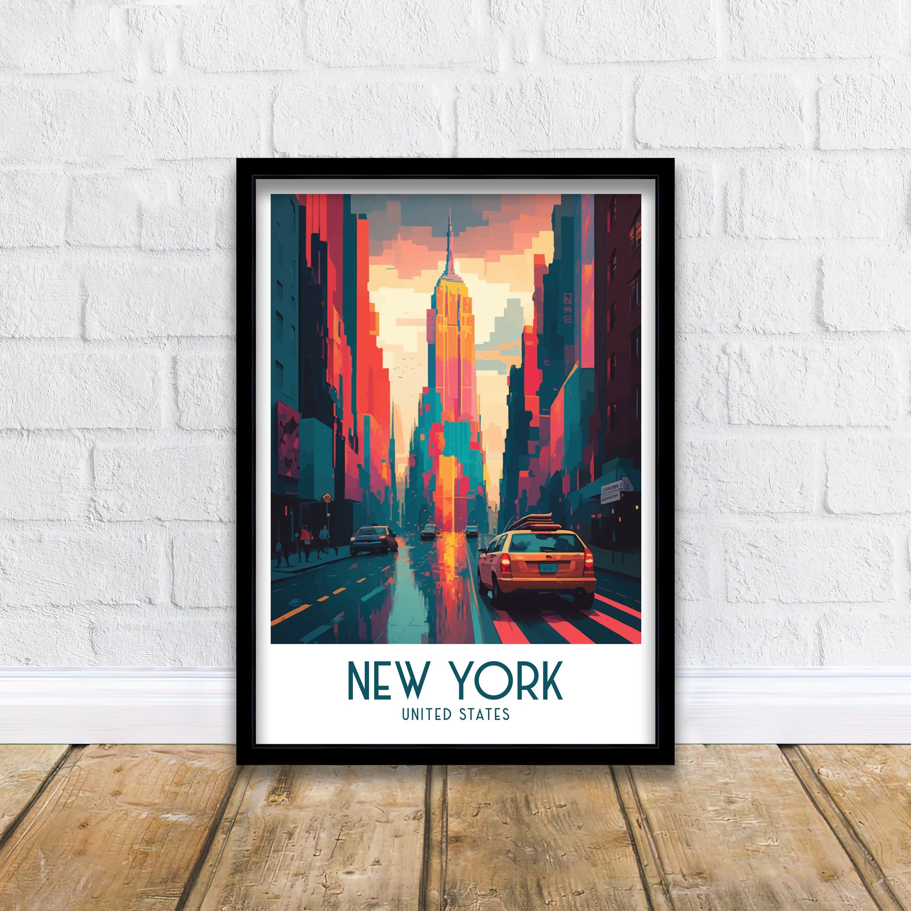 NYC Travel Poster | New York City Illustration Art Print