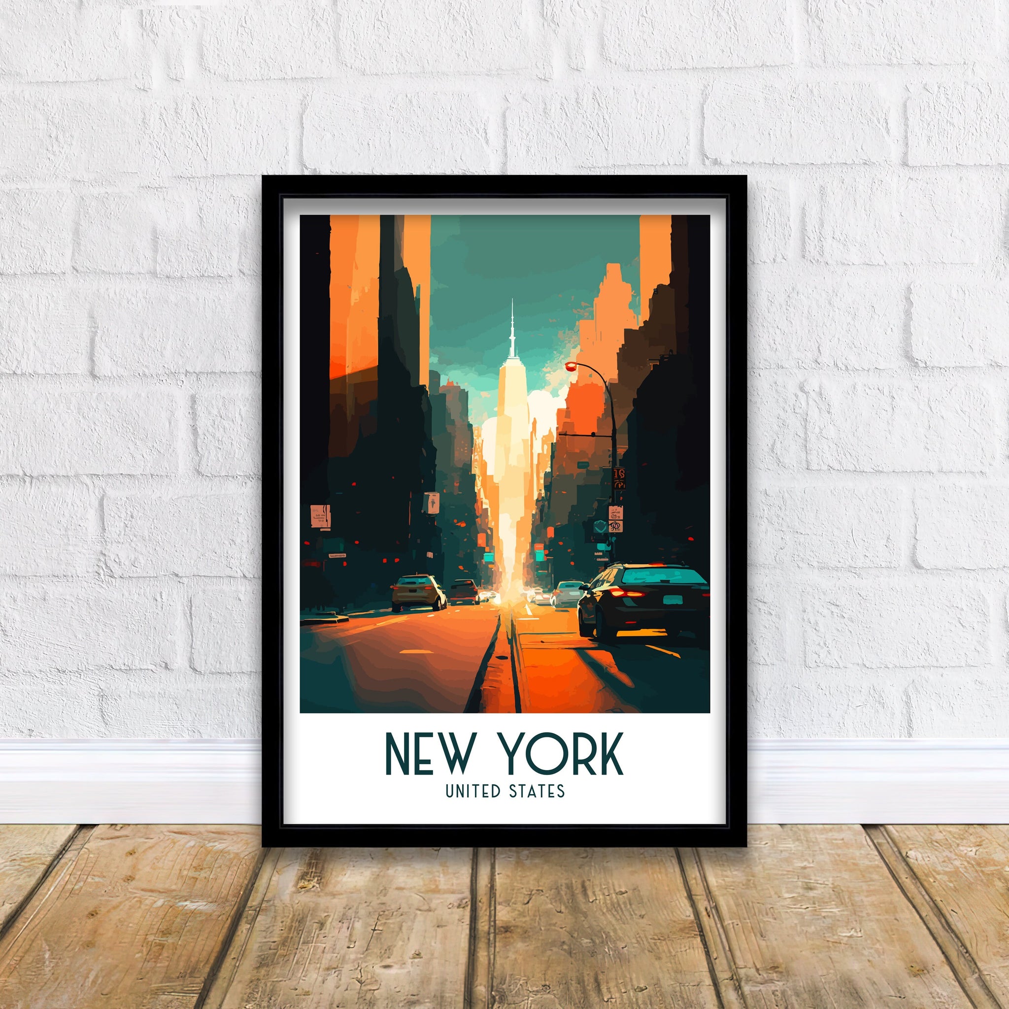 NYC Travel Poster | Illustrated New York City Wall Art