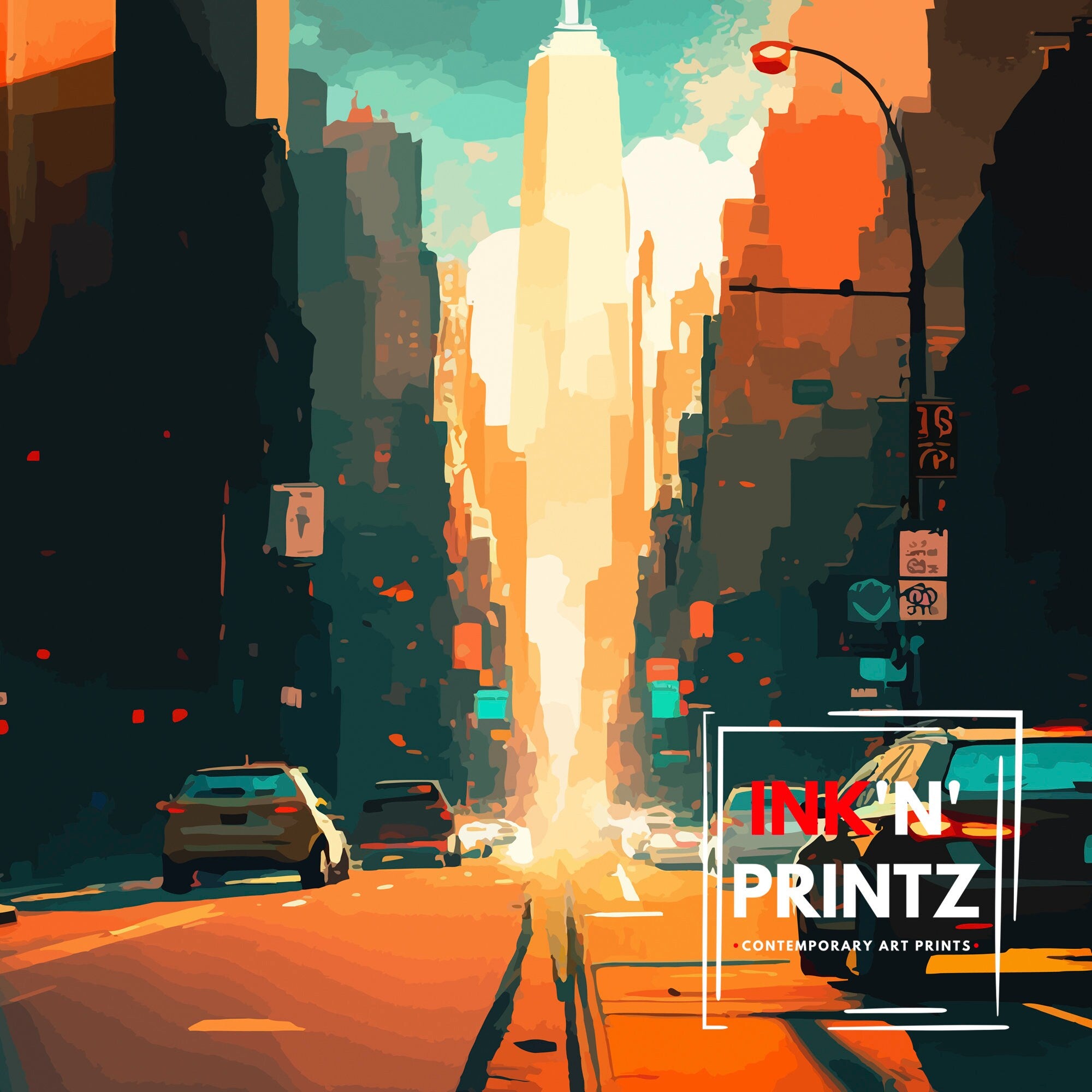 NYC Travel Poster | Illustrated New York City Wall Art