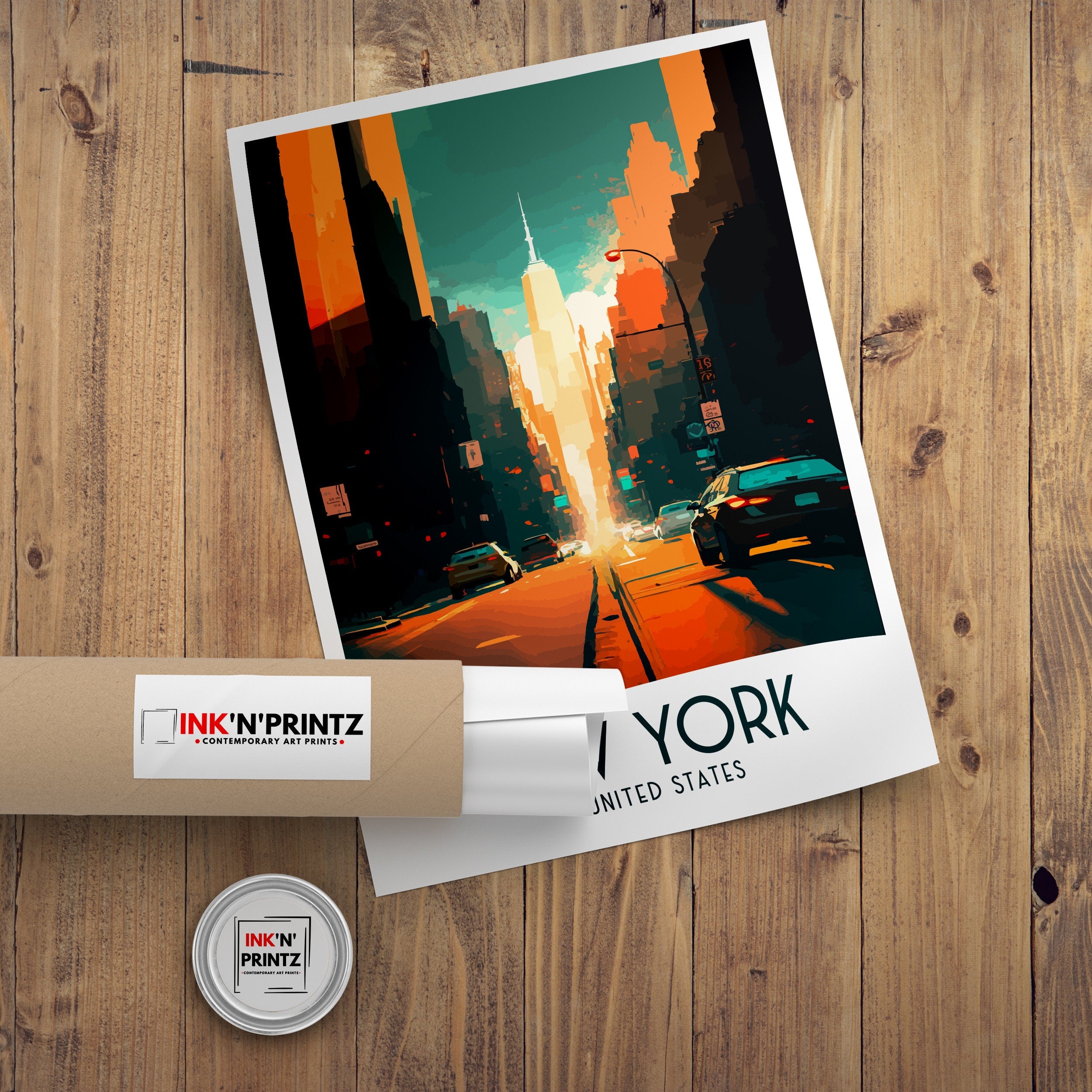 NYC Travel Poster | Illustrated New York City Wall Art
