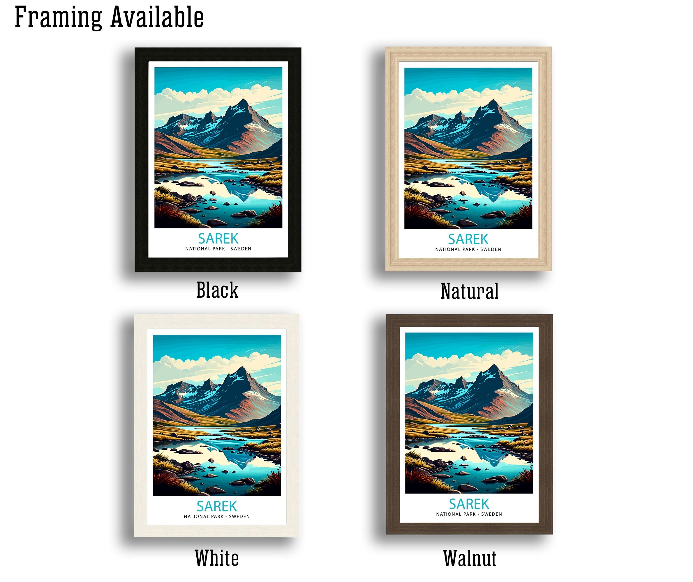 Sarek National Park, Sweden Travel Poster Print