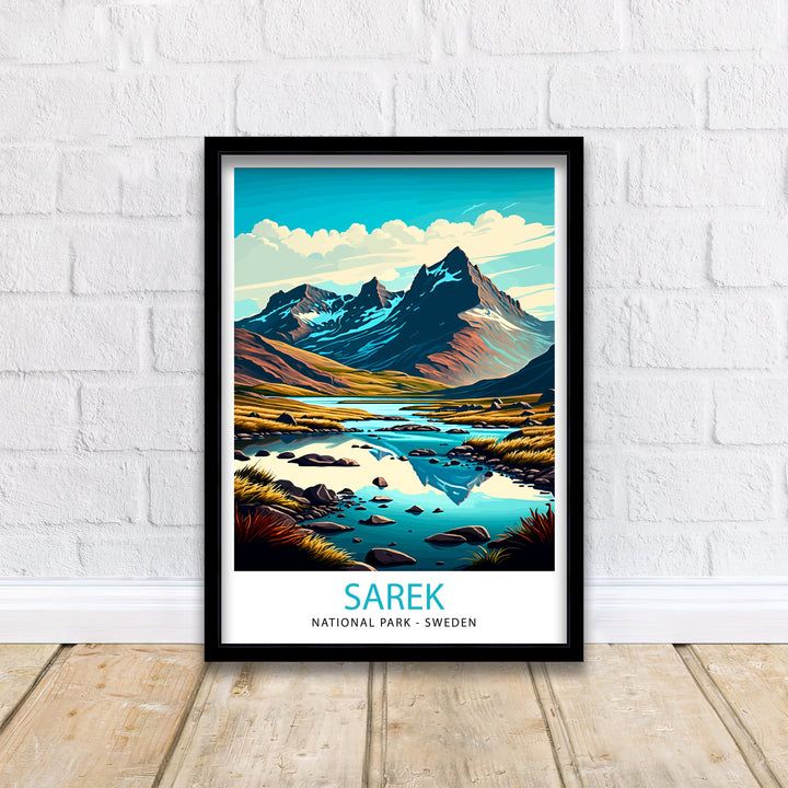 Sarek National Park Sweden Travel Poster Sarek