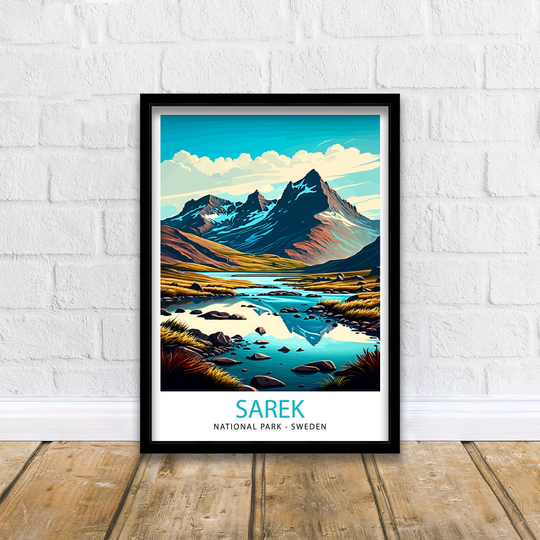 Sarek National Park Sweden Travel Poster Sarek