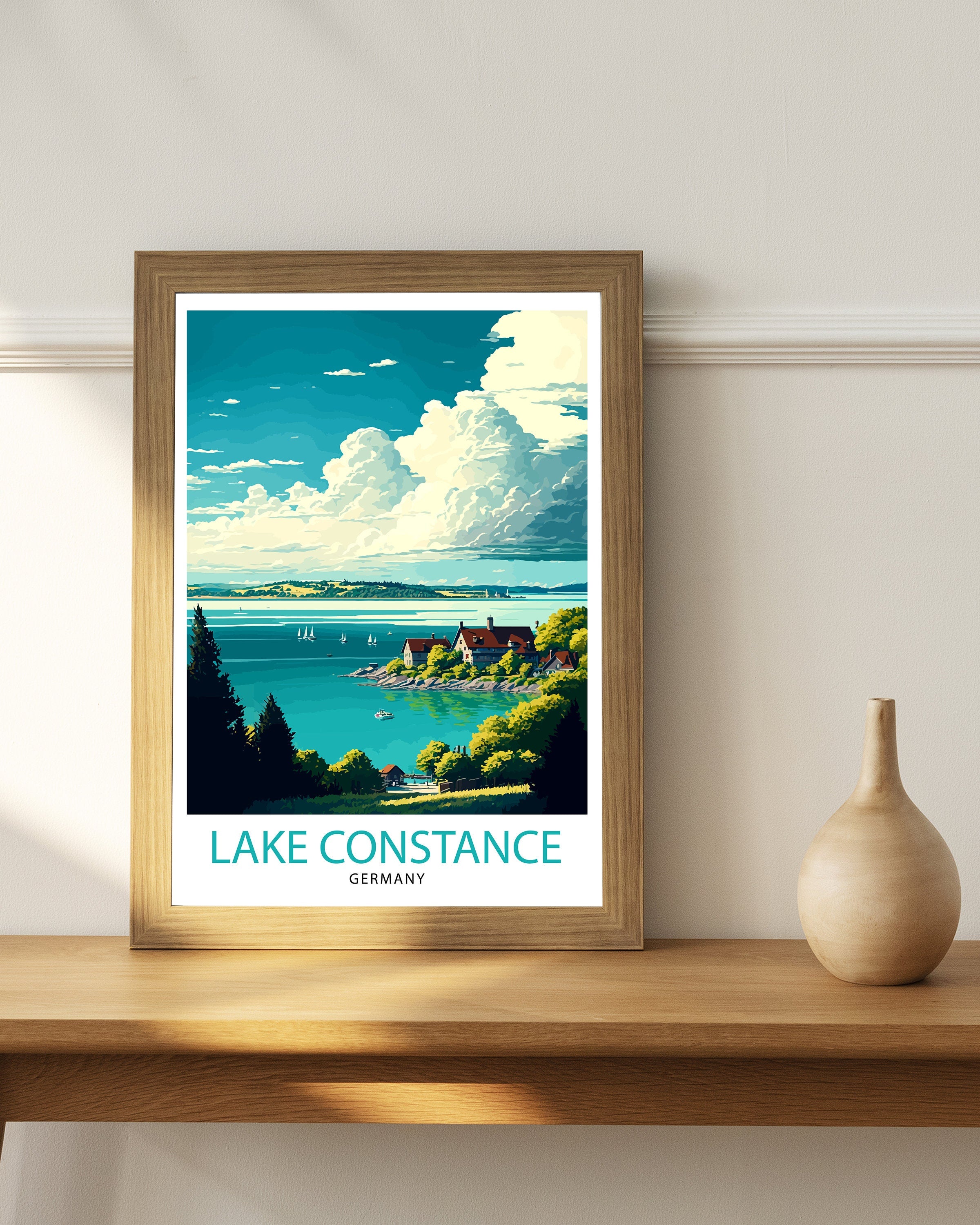 Lake Constance Germany Travel Poster Art Print