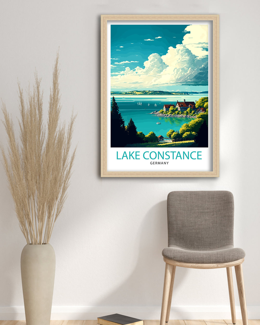 Lake Constance Travel Poster Lake Constance Wall Art Lake Constance Decor Lake Constance Poster Lake Constance Illustration Germany Travel