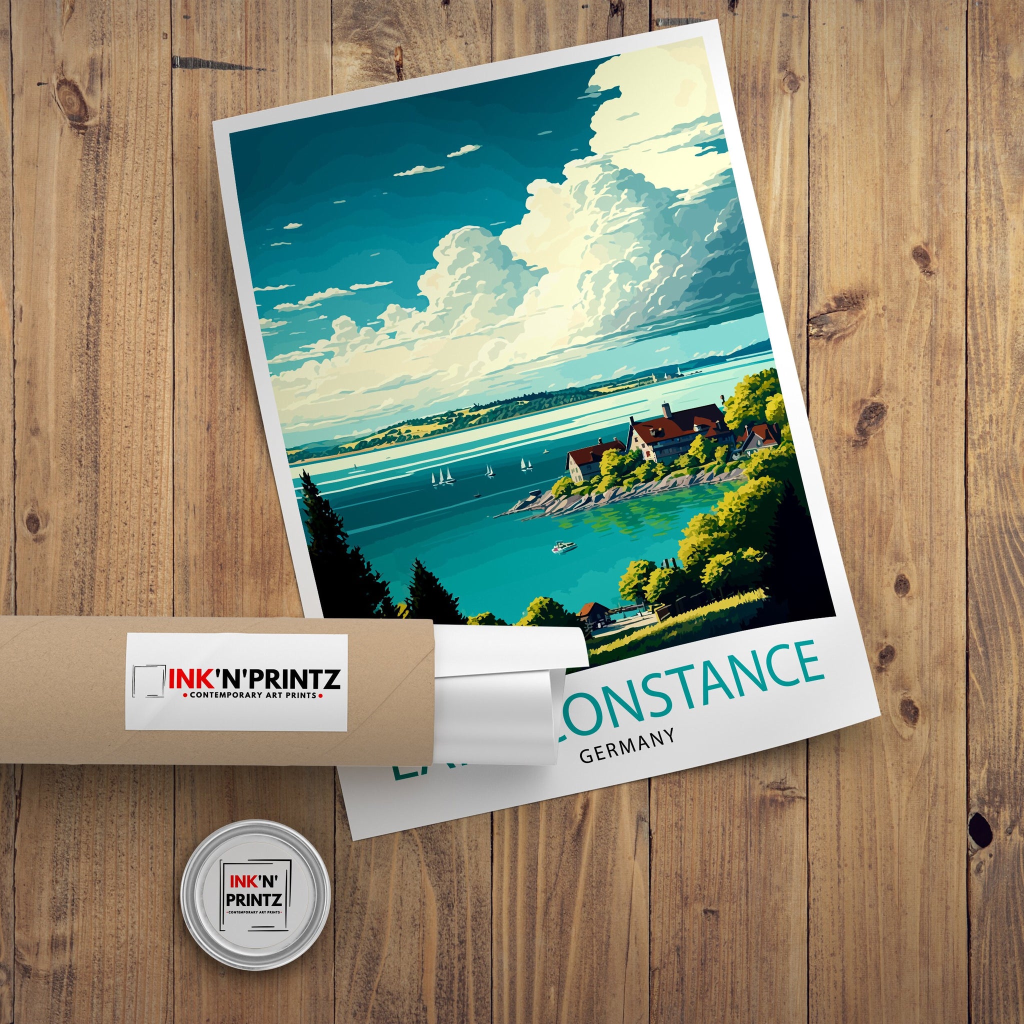 Lake Constance Germany Travel Poster Art Print
