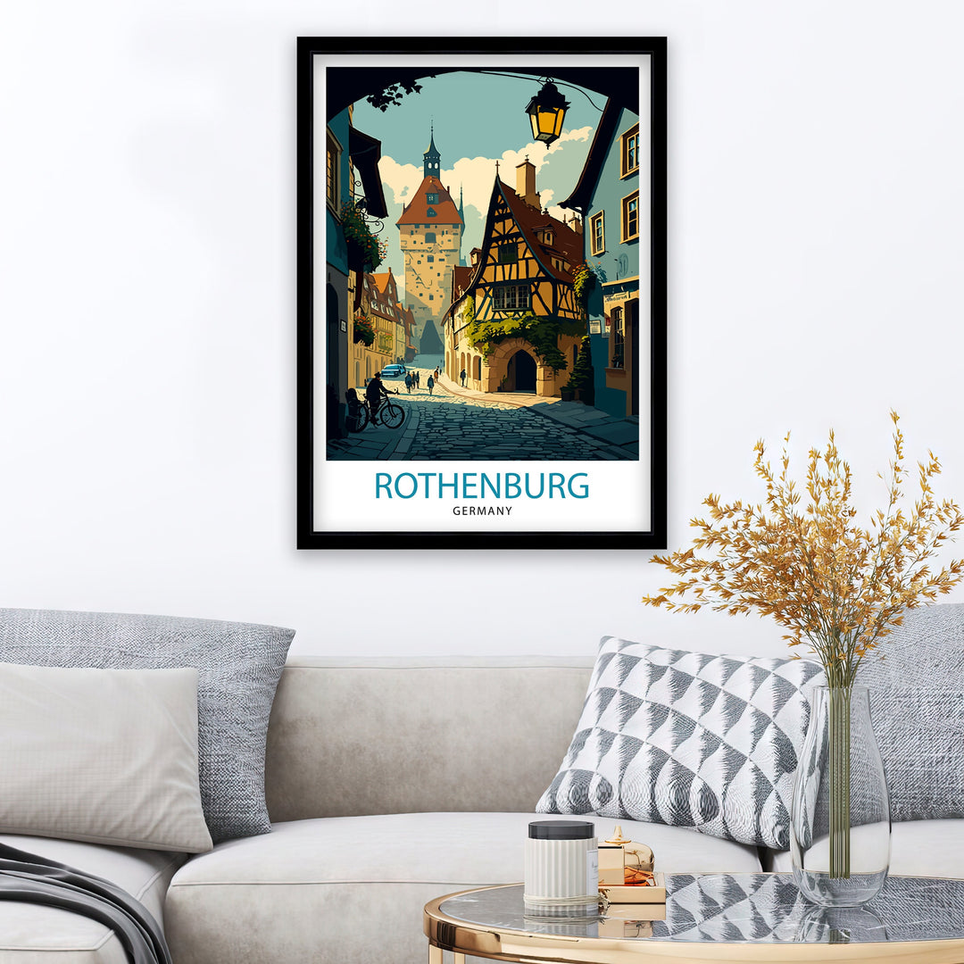 Rothenburg Travel Poster Rothenburg Wall Art Rothenburg Illustration Rothenburg Travel Poster Rothenburg Germany Home Decor Rothenburg