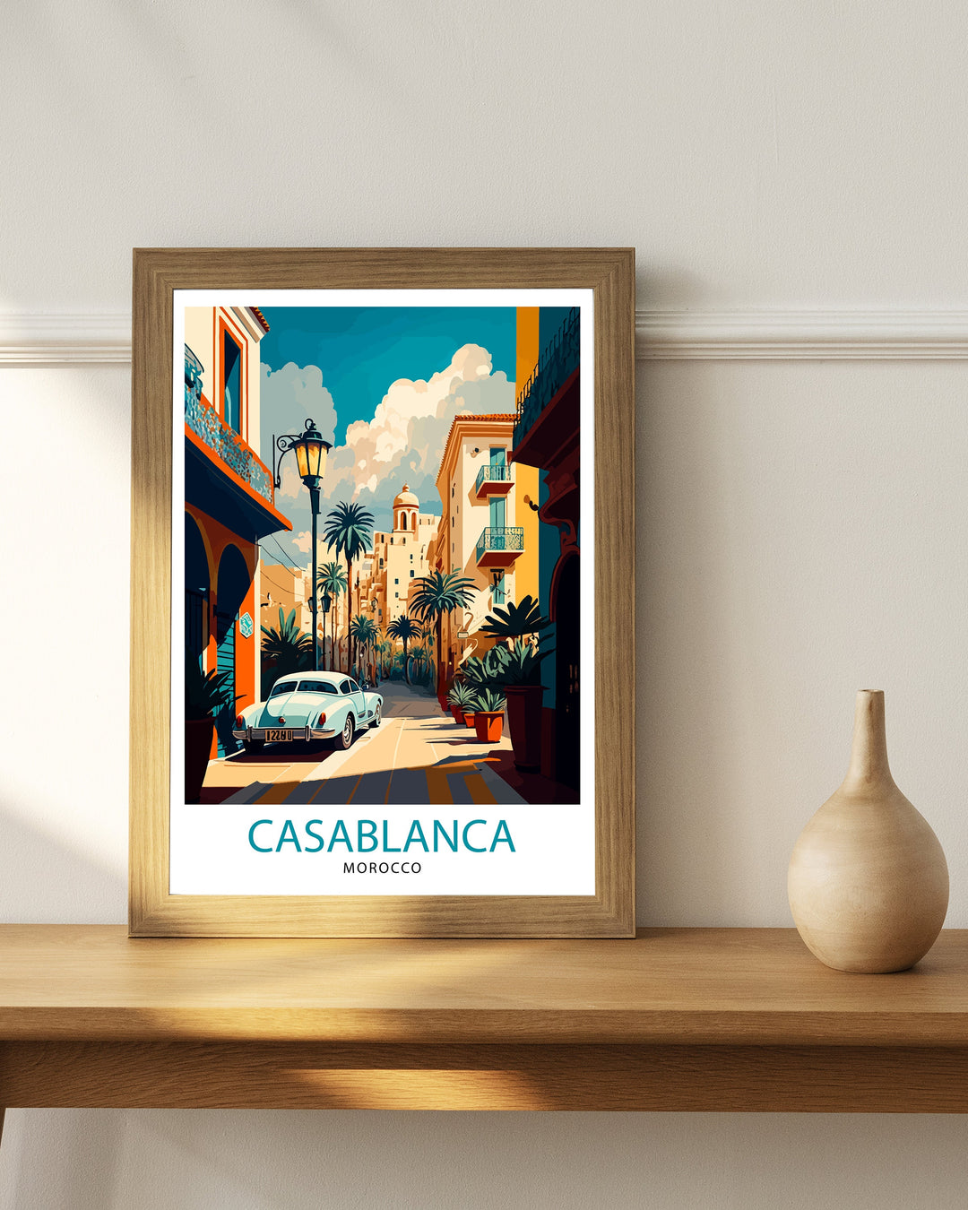 Casablanca Morocco Travel Poster Casablanca Wall Art Morocco Travel Poster Casablanca Illustration Casablanca Home Decor Morocco Souvenir