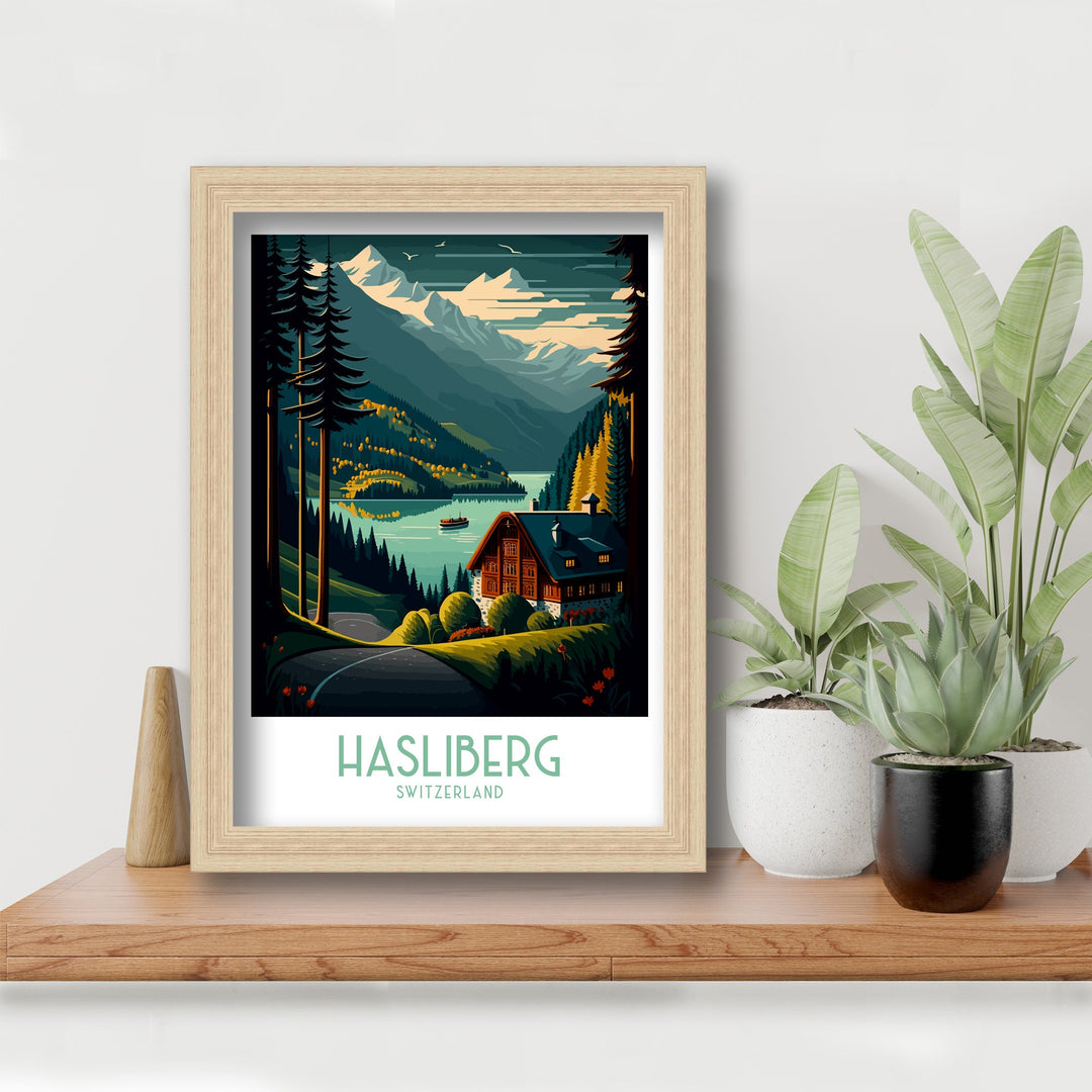 Hasliberg Switzerland Travel Poster Hasliberg