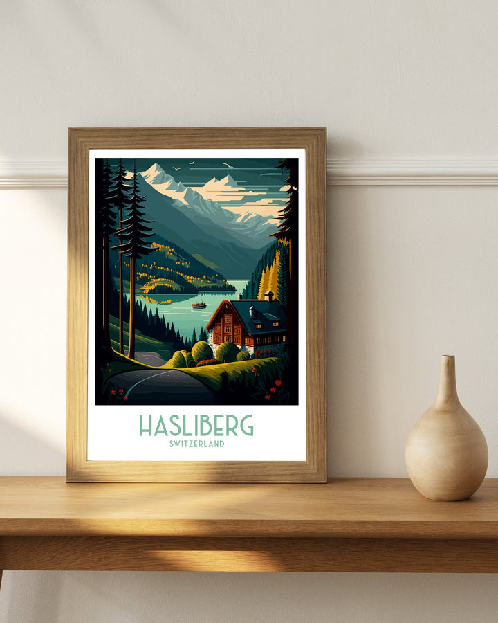 Hasliberg Switzerland Travel Poster Hasliberg