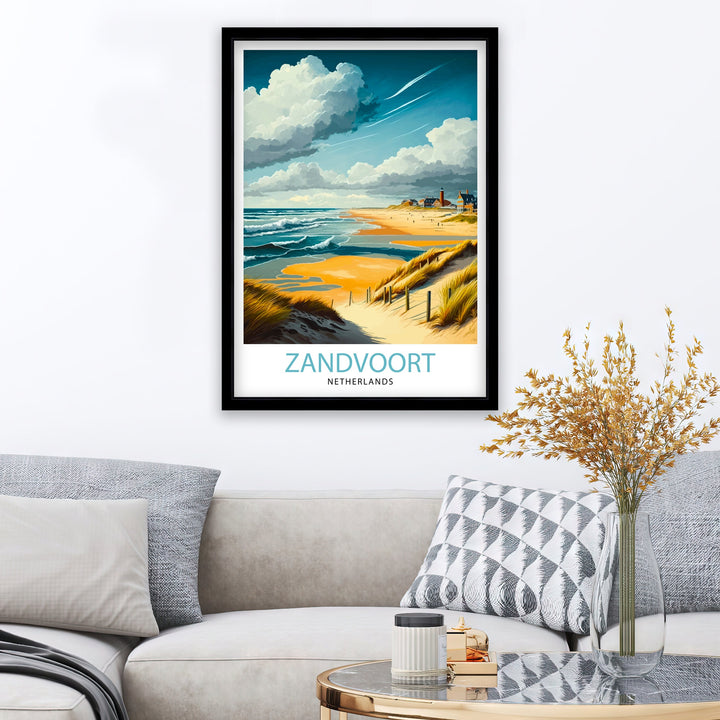 Zandvoort Netherlands Travel Poster Zandvoort