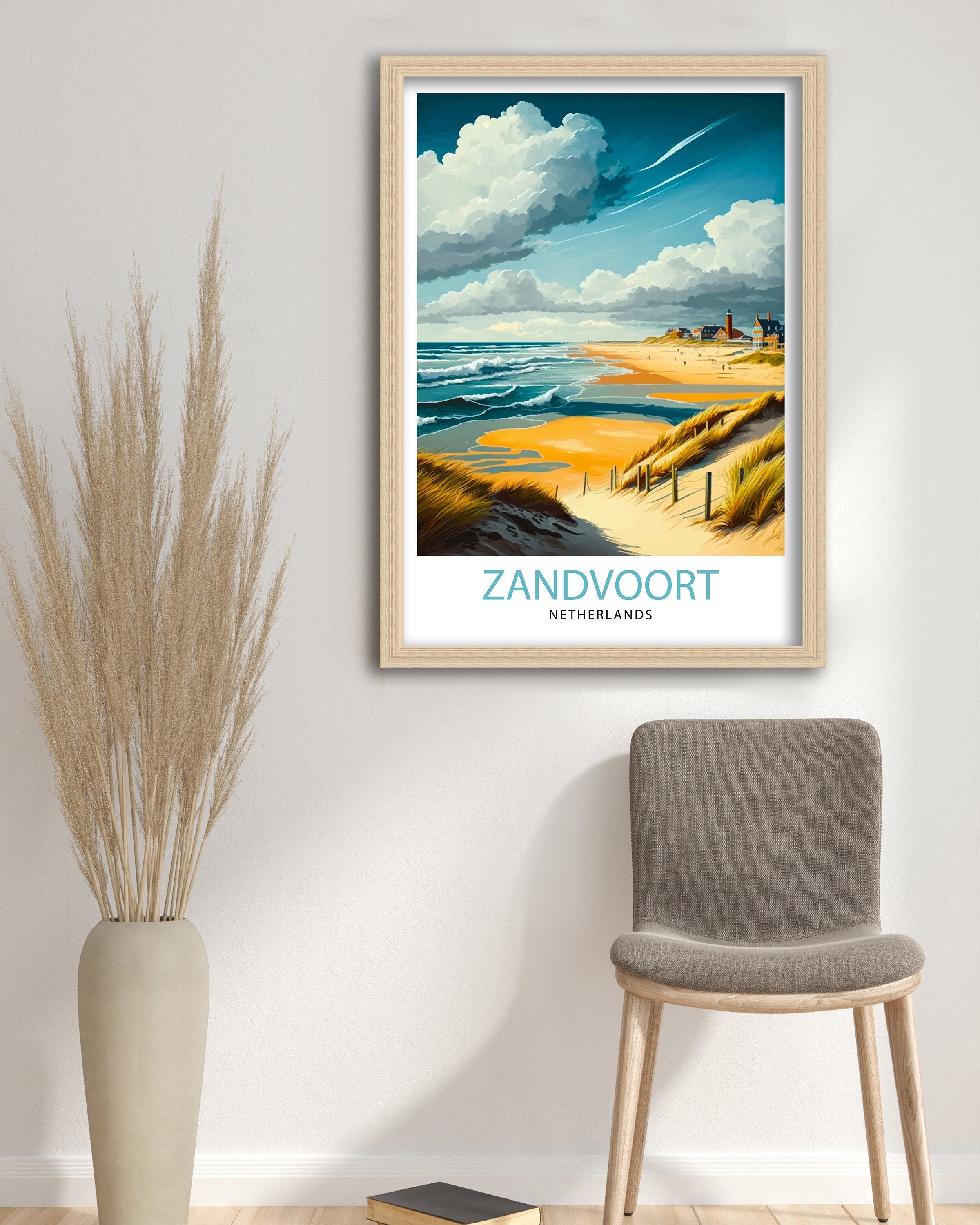 Zandvoort Netherlands Travel Poster Zandvoort
