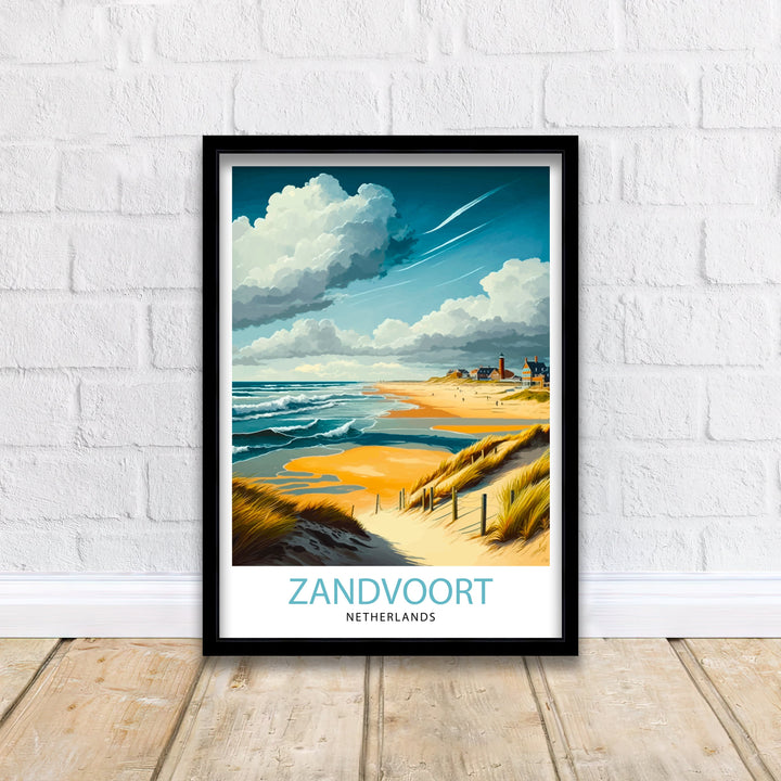 Zandvoort Netherlands Travel Poster Zandvoort