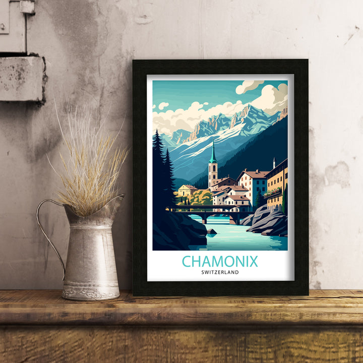 Chamonix France Travel Poster Chamonix