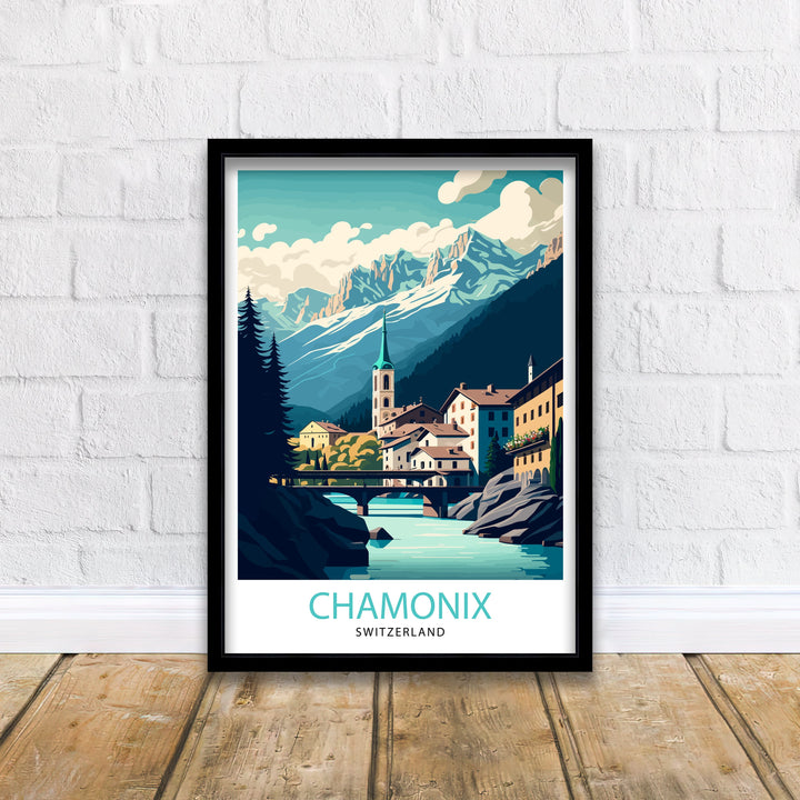 Chamonix France Travel Poster Chamonix