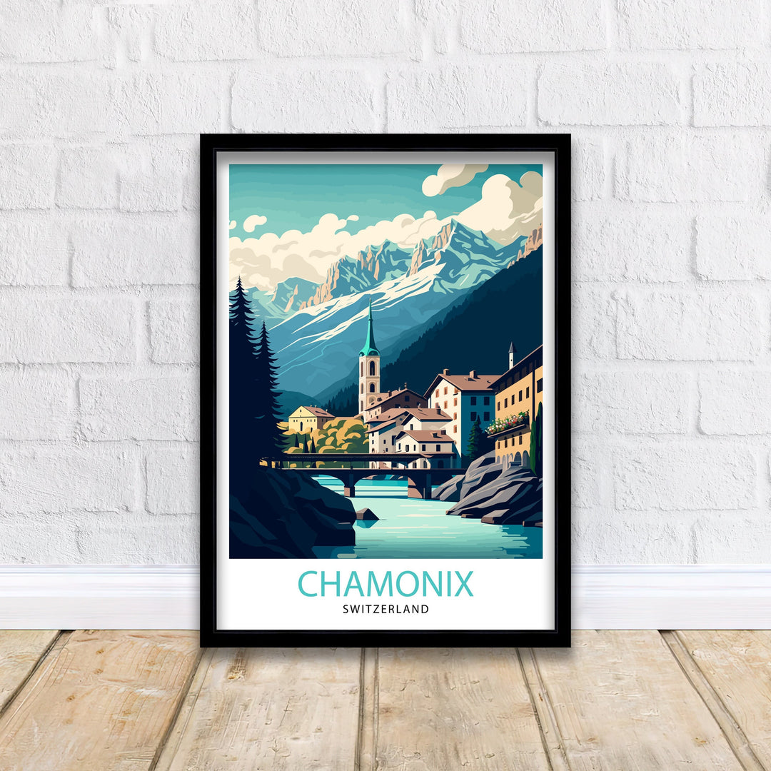 Chamonix France Travel Poster Chamonix