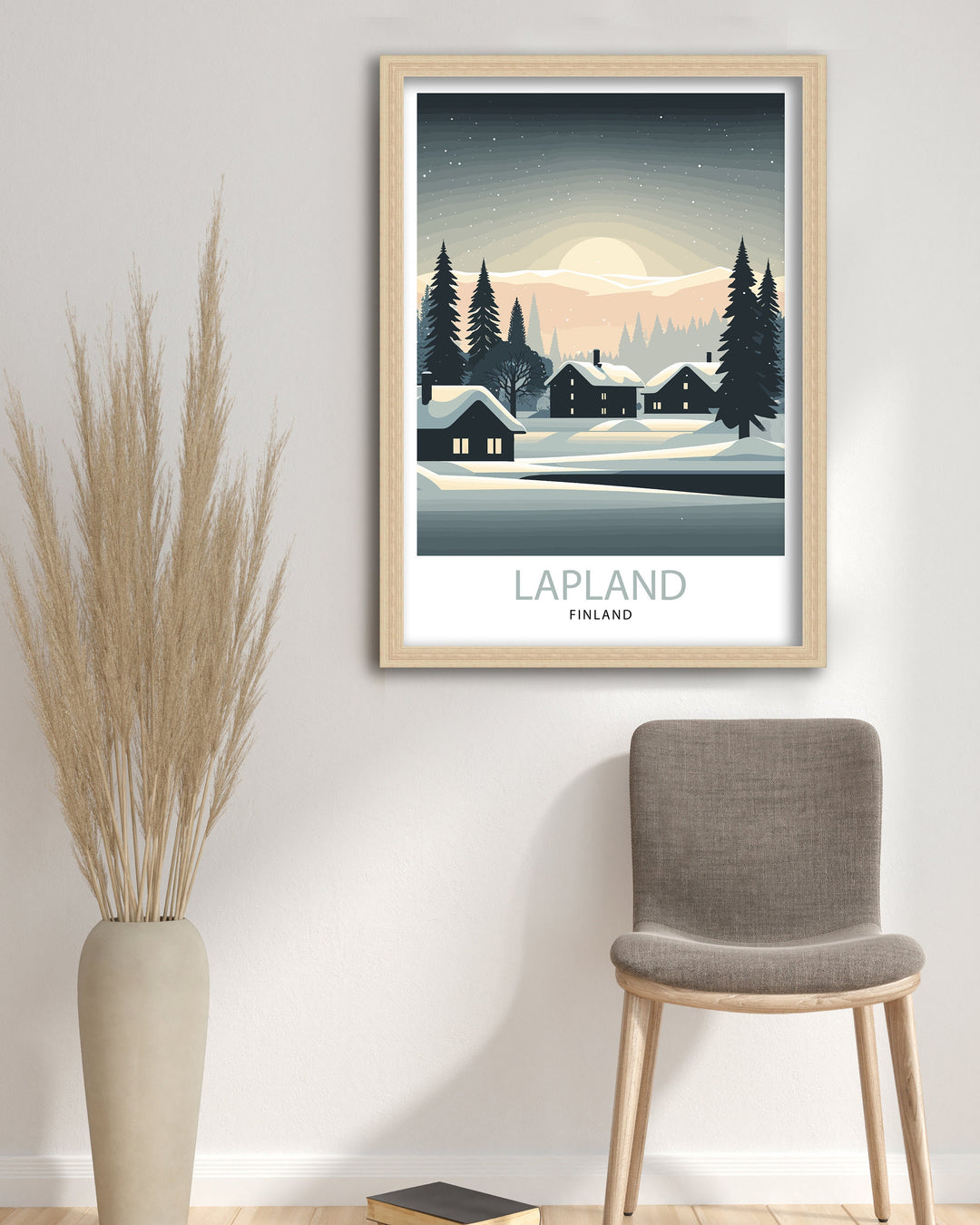 Lapland Travel Poster Lapland Wall Art Lapland Decor Lapland Illustration Lapland Finland Poster Lapland Gift Lapland Home Decor