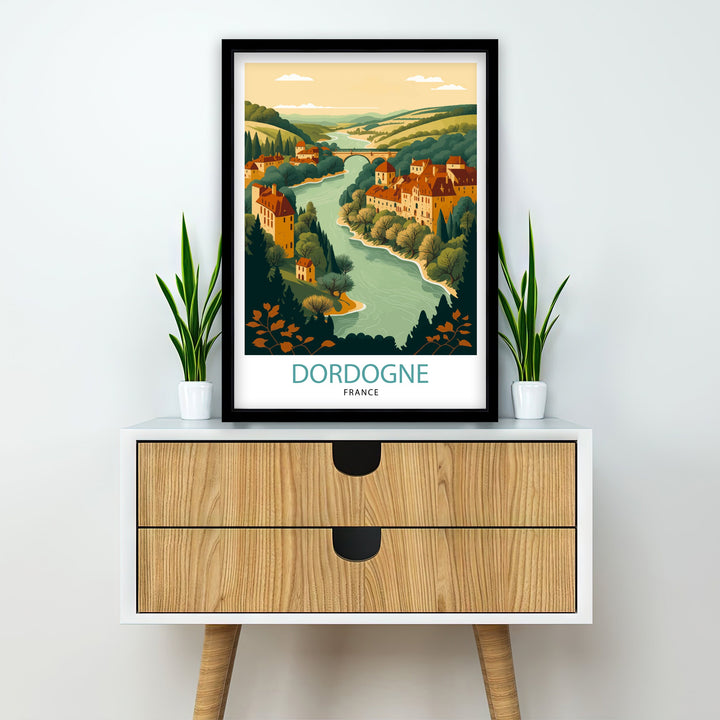 Dordogne France Travel Poster Dordogne