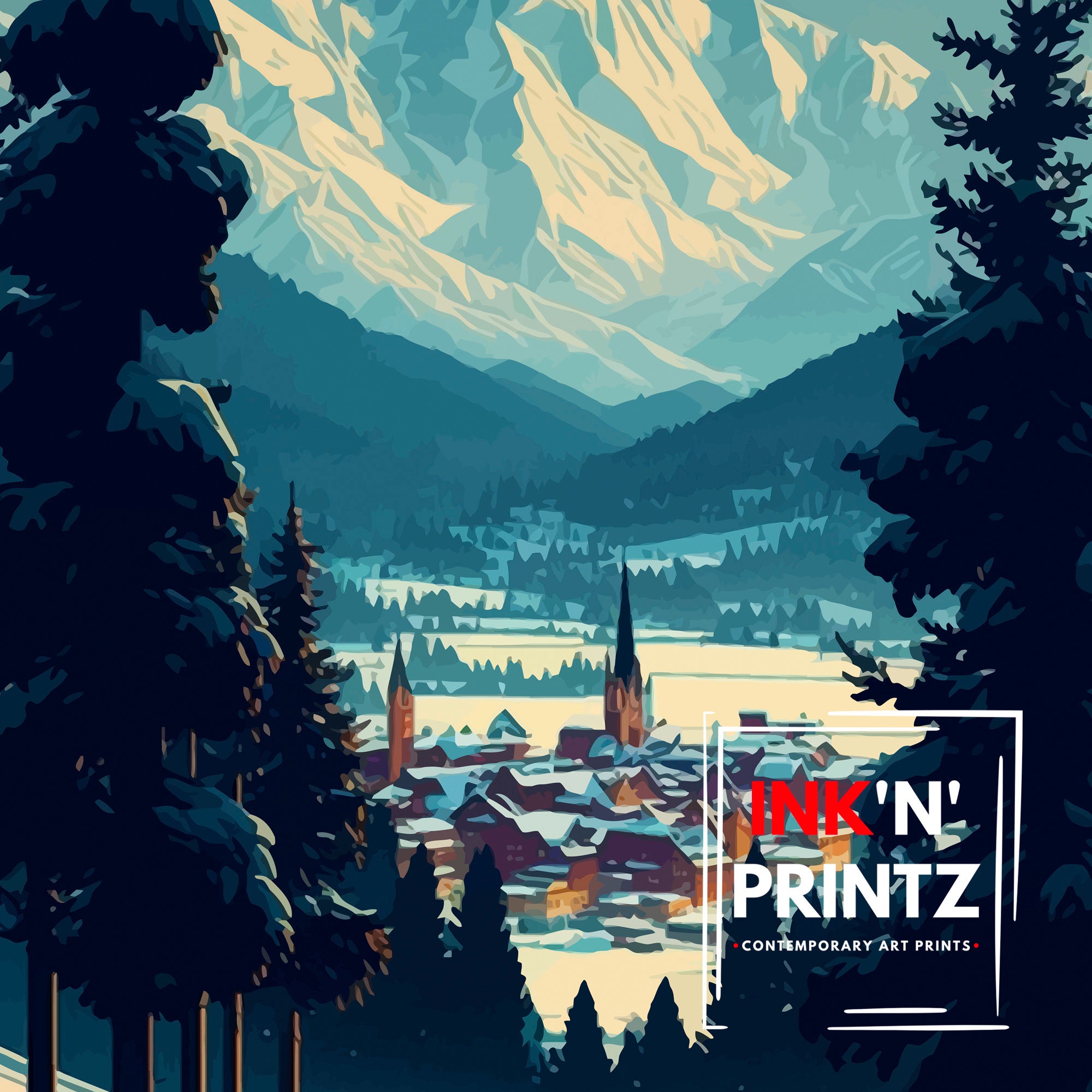 La Plagne Travel Poster La Plagne