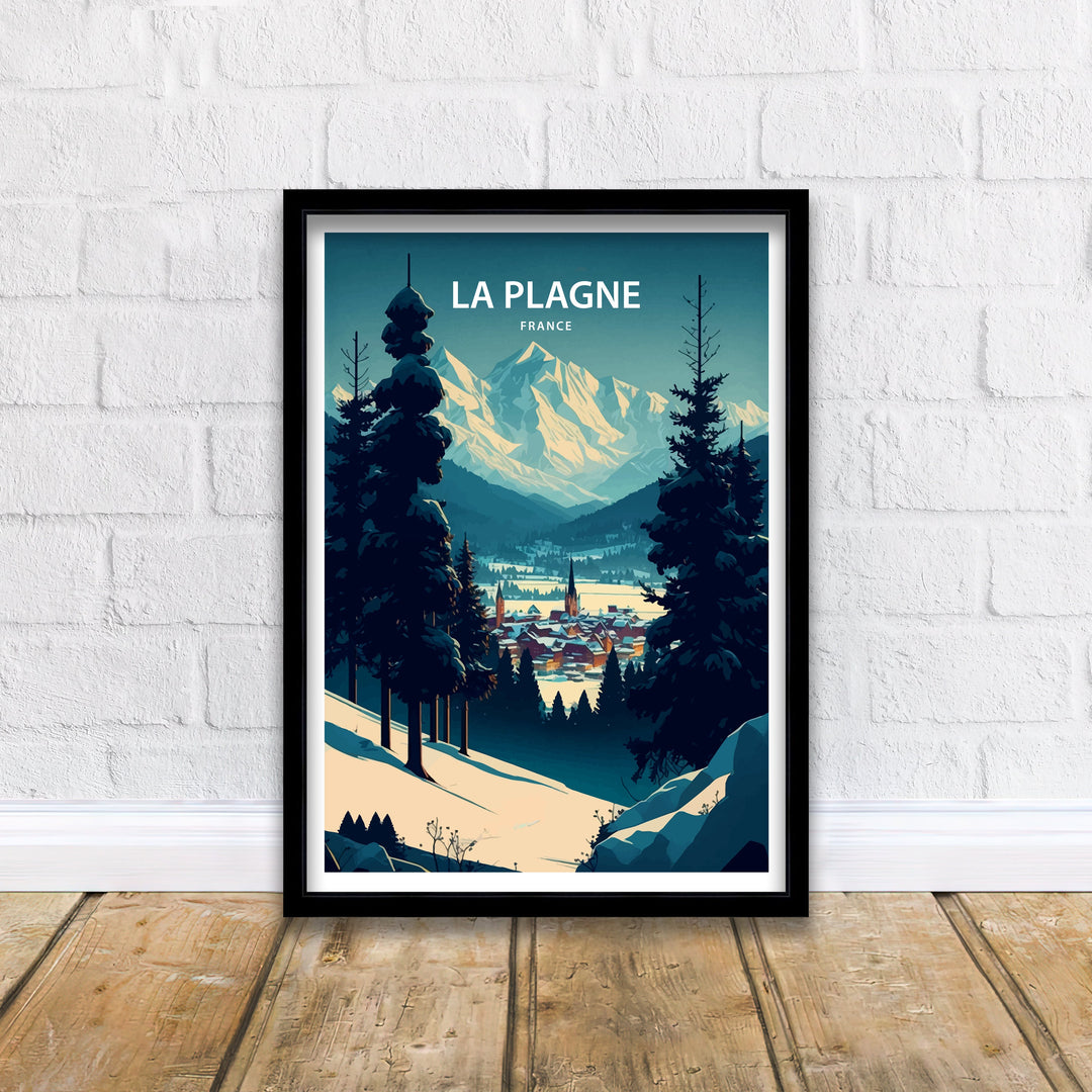 La Plagne Travel Poster La Plagne