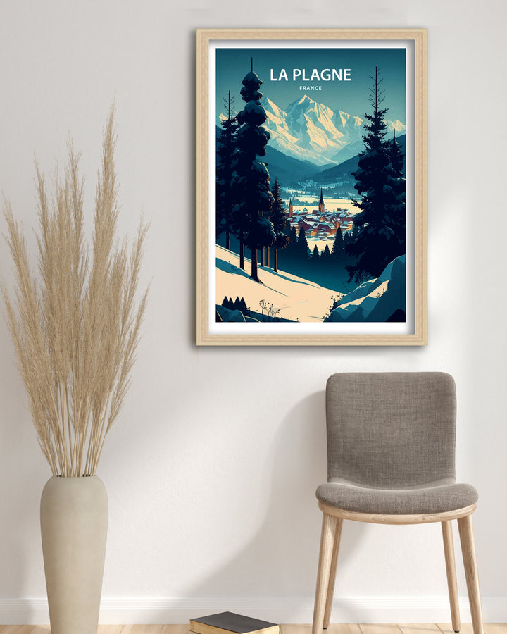 La Plagne Travel Poster La Plagne