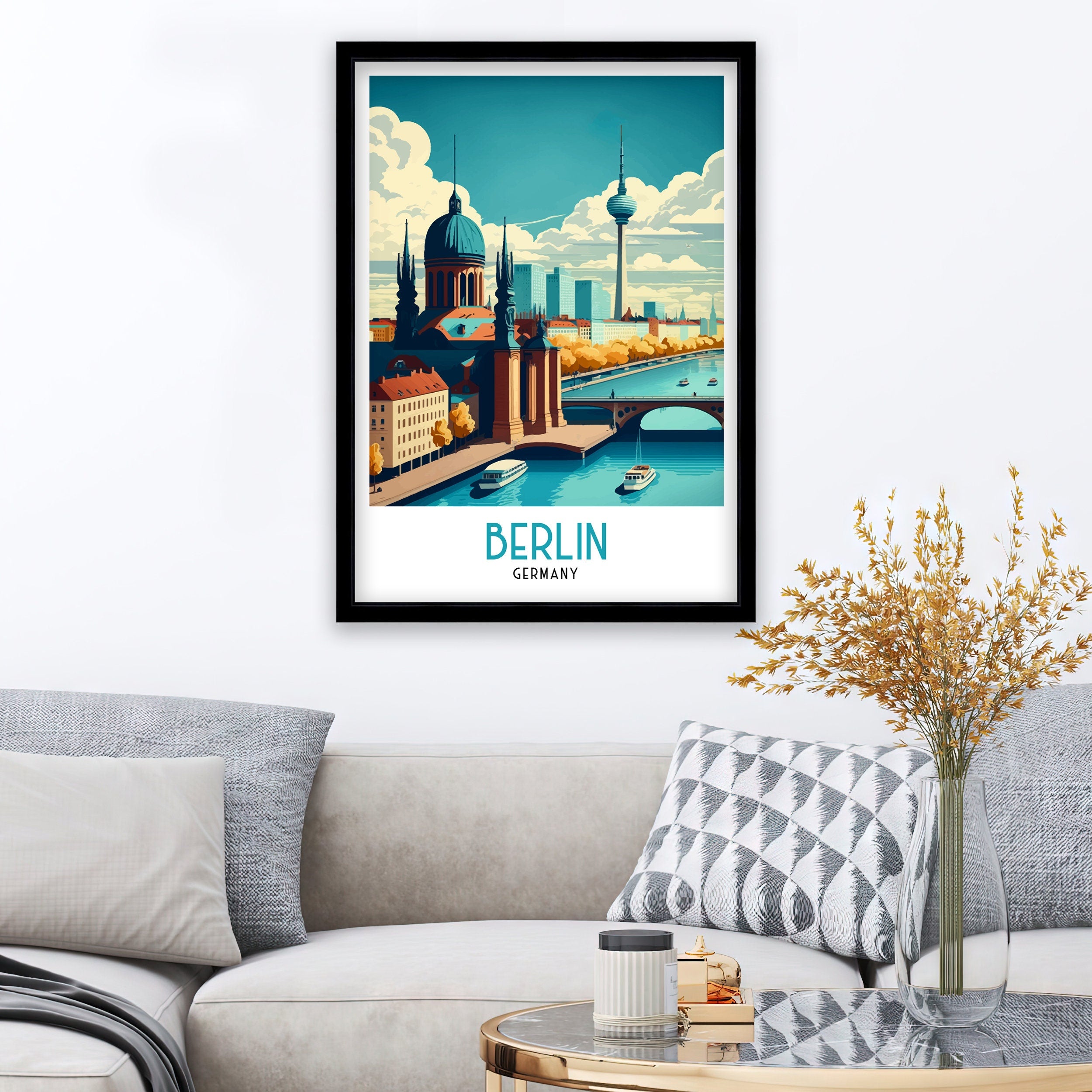 Berlin Travel Poster, Germany Wall Art Print