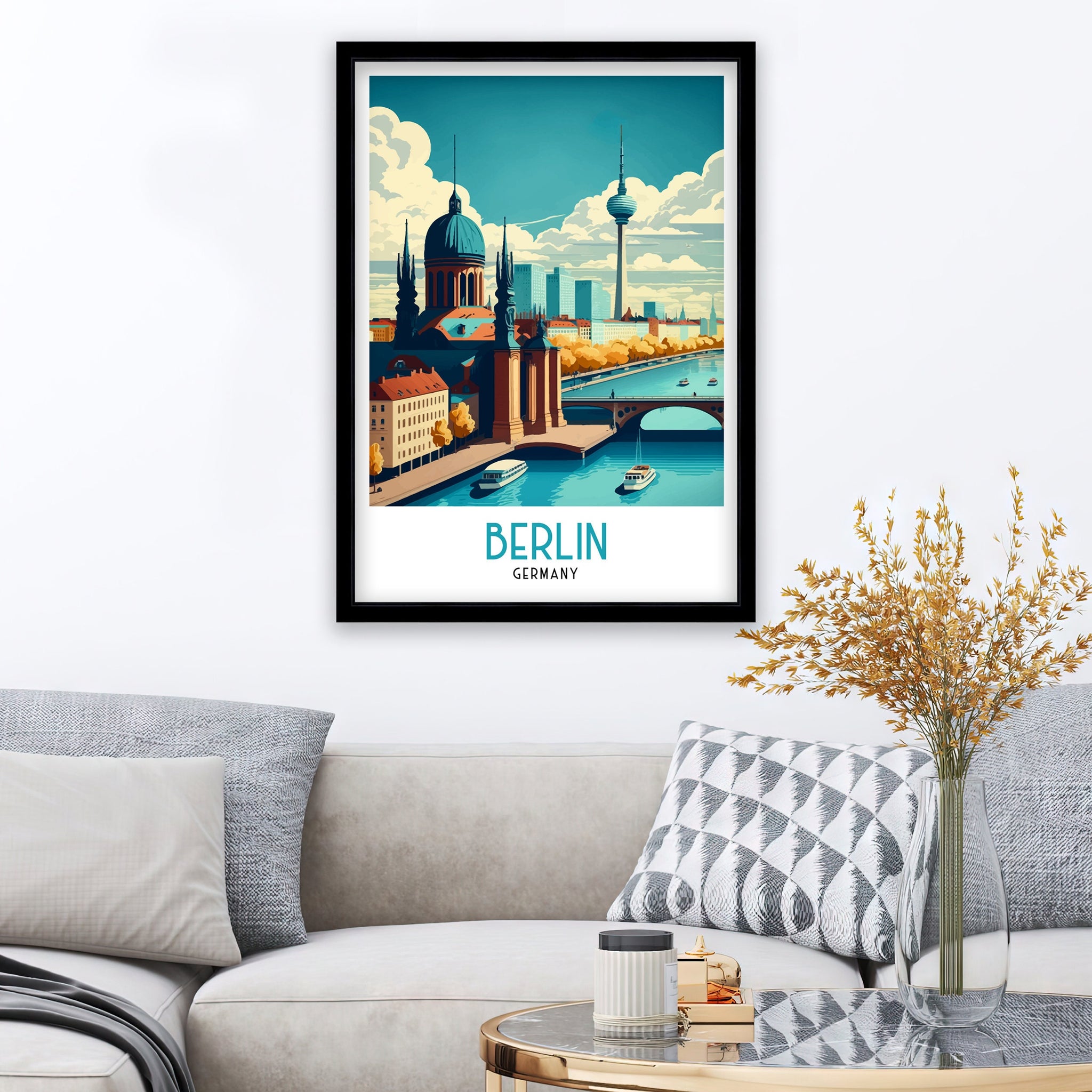Berlin Travel Poster, Germany Wall Art Print
