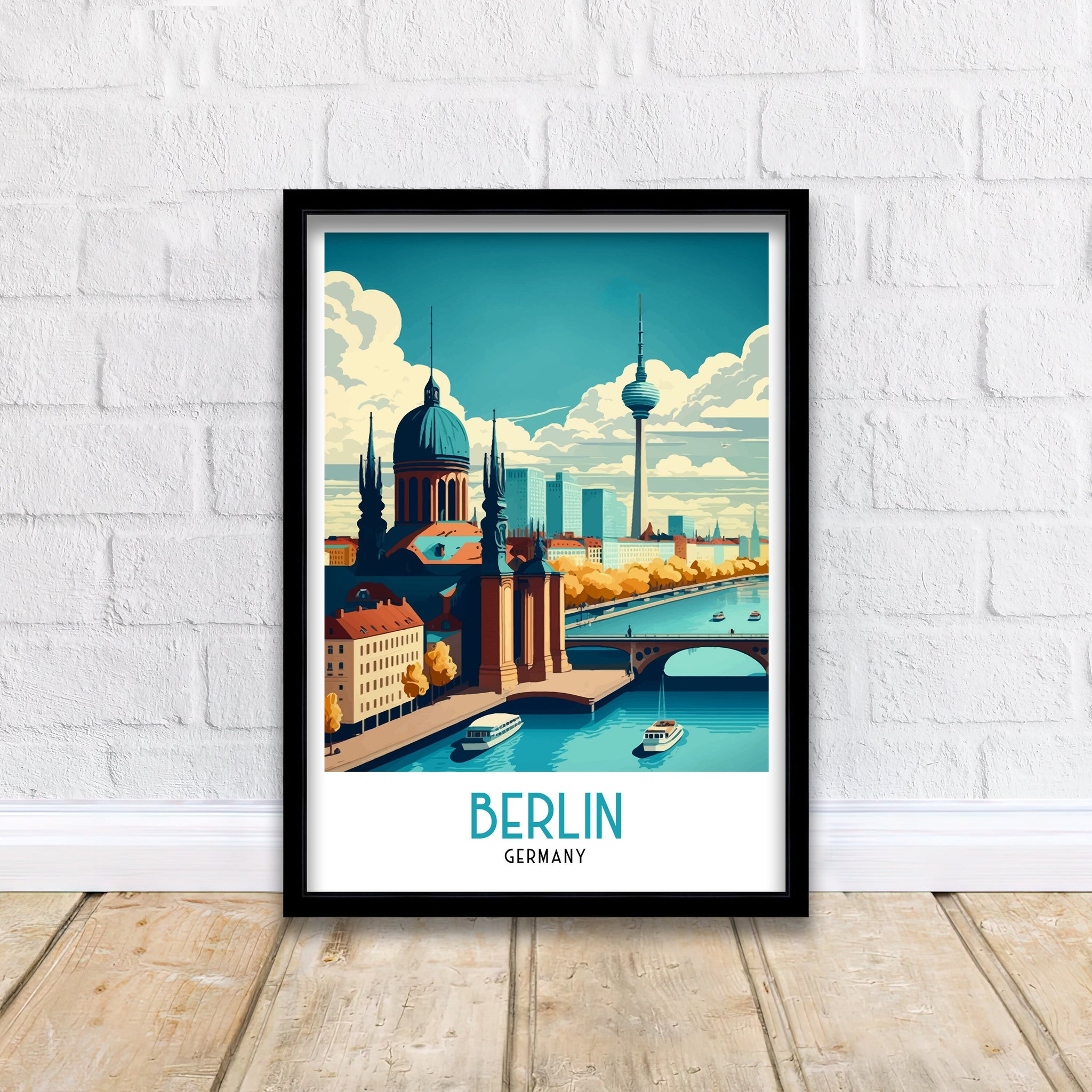 Berlin Travel Poster, Germany Wall Art Print