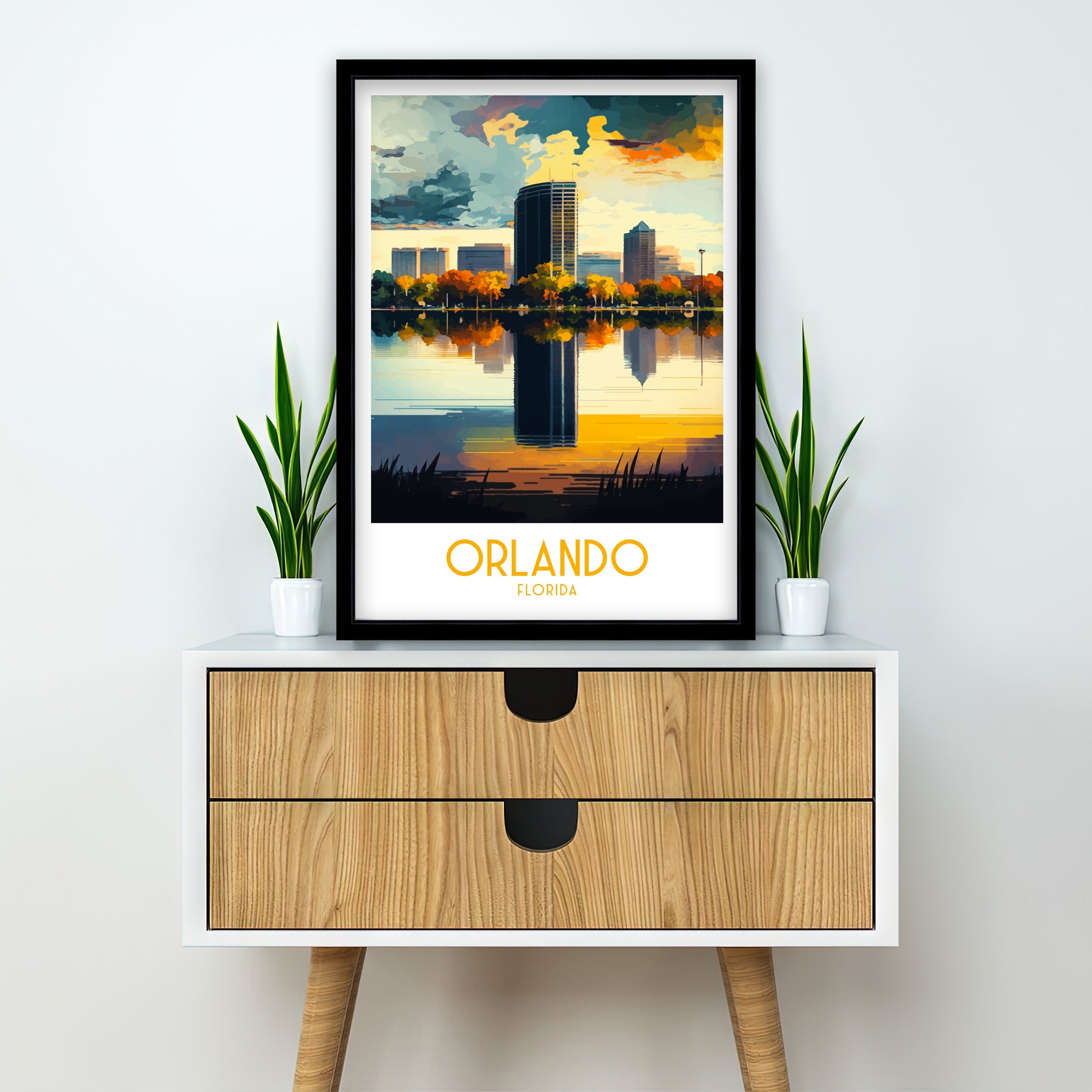 Orlando Florida Travel Poster Print, Home Decor