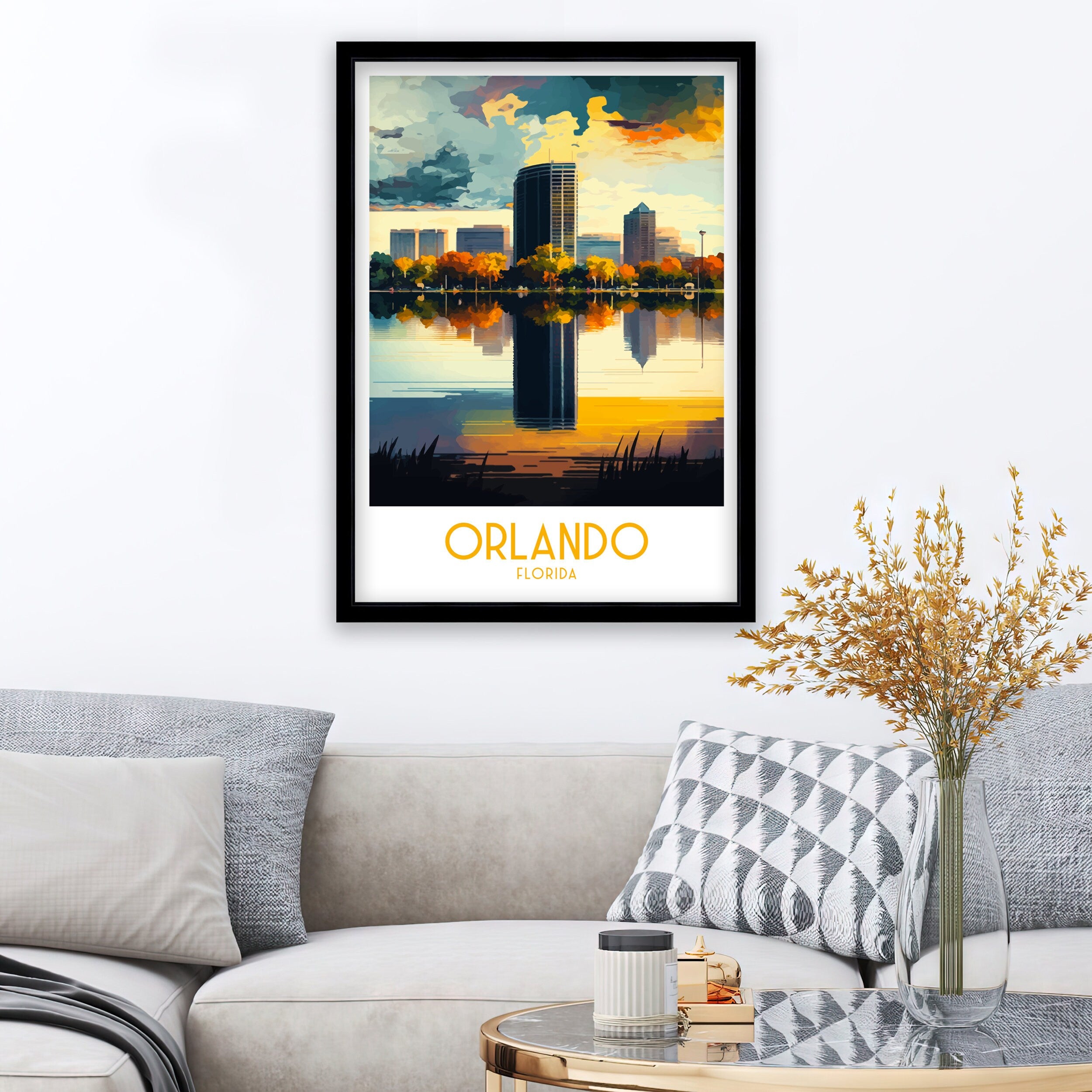 Orlando Florida Travel Poster Print, Home Decor
