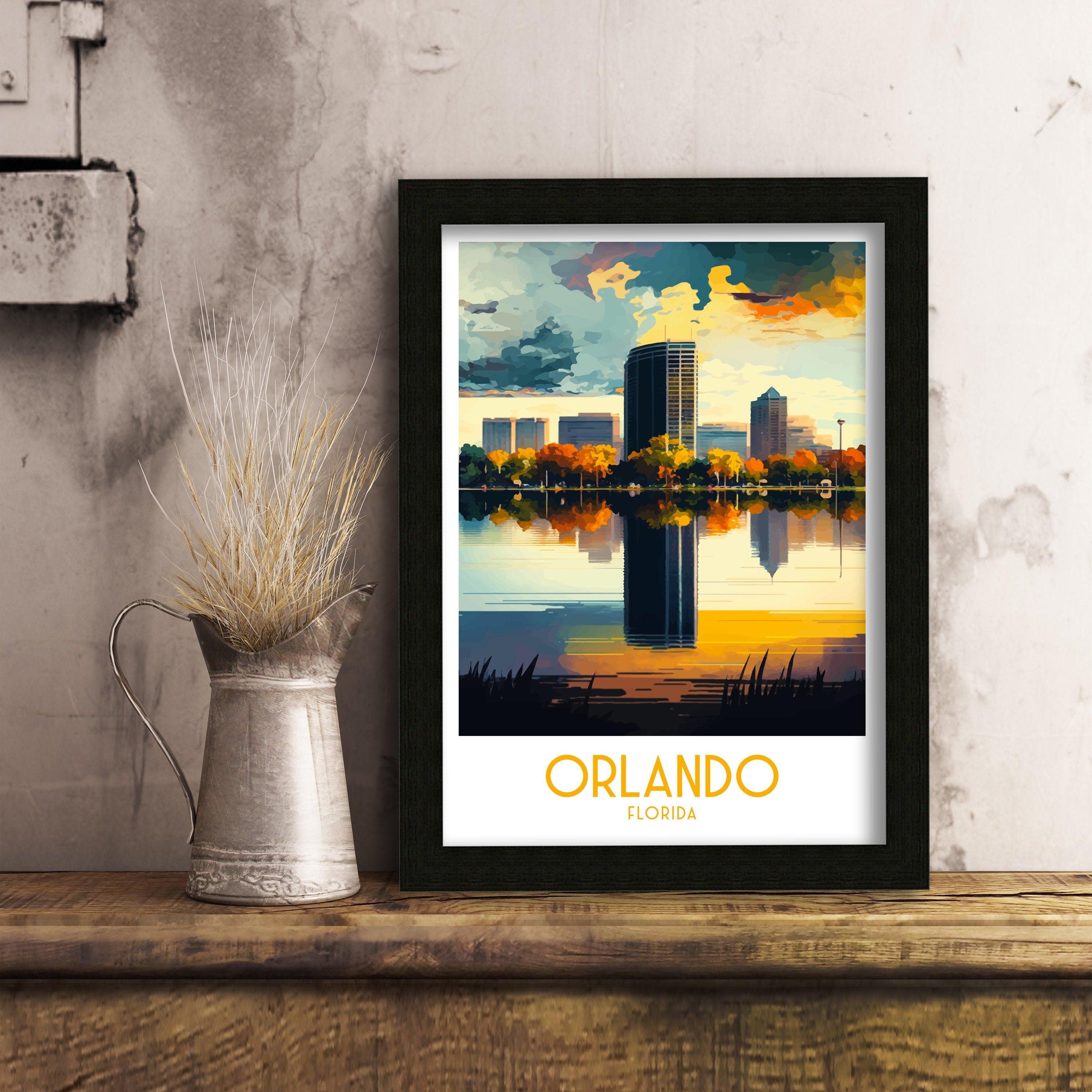 Orlando Florida Travel Poster Print, Home Decor