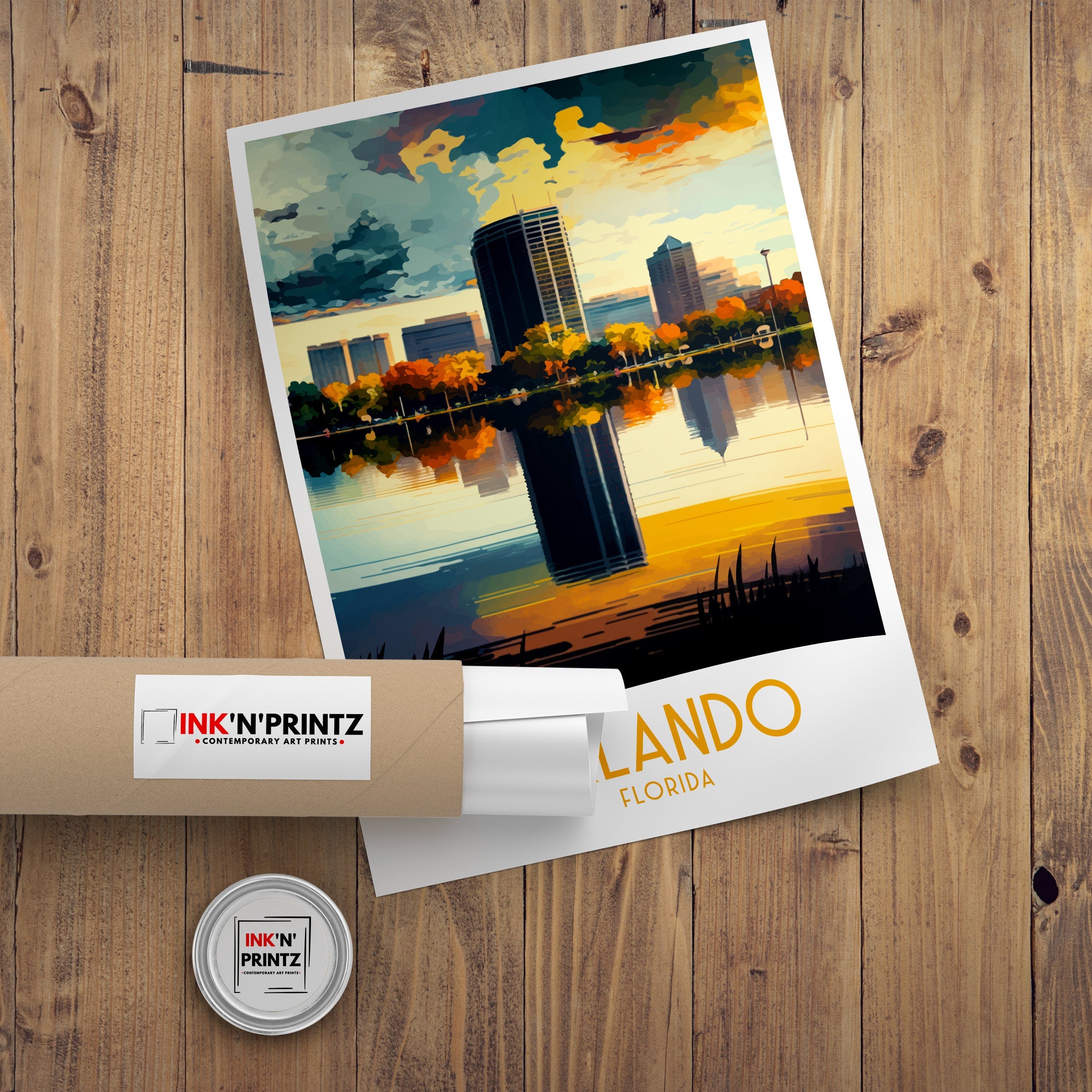 Orlando Florida Travel Poster Print, Home Decor