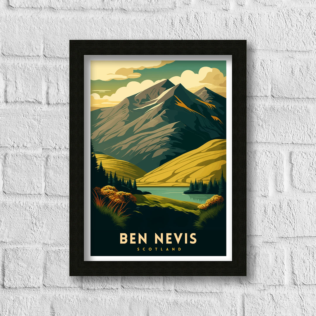 Ben Nevis Scotland Travel Poster Ben Nevis