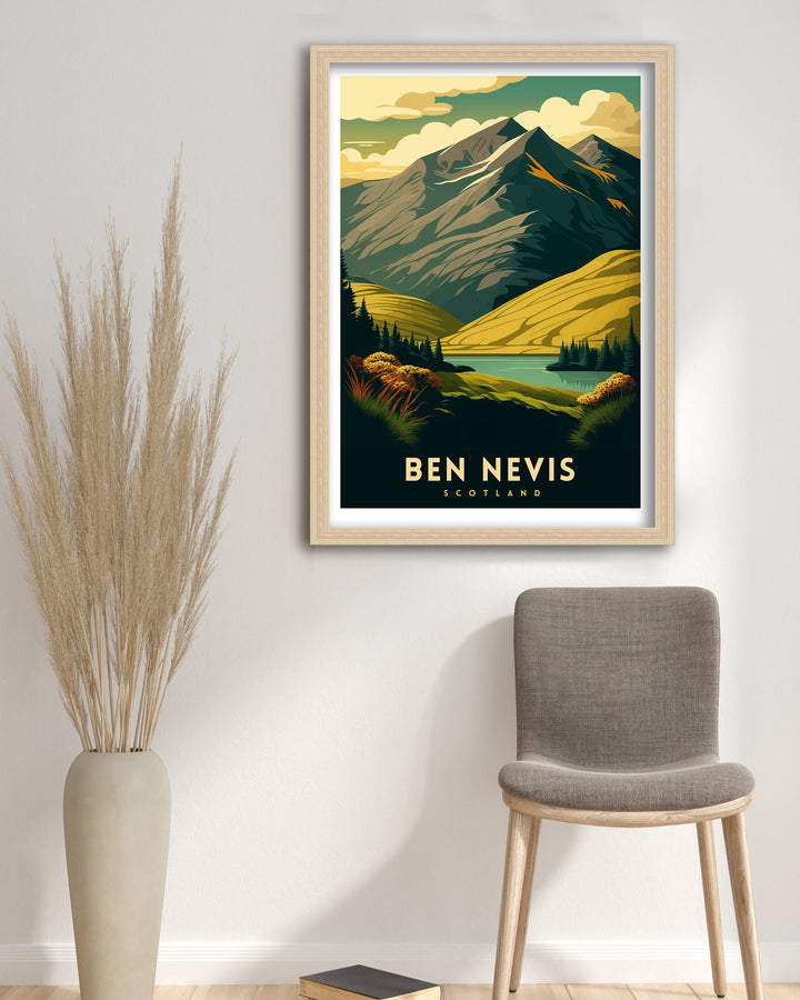 Ben Nevis Scotland Travel Poster Ben Nevis