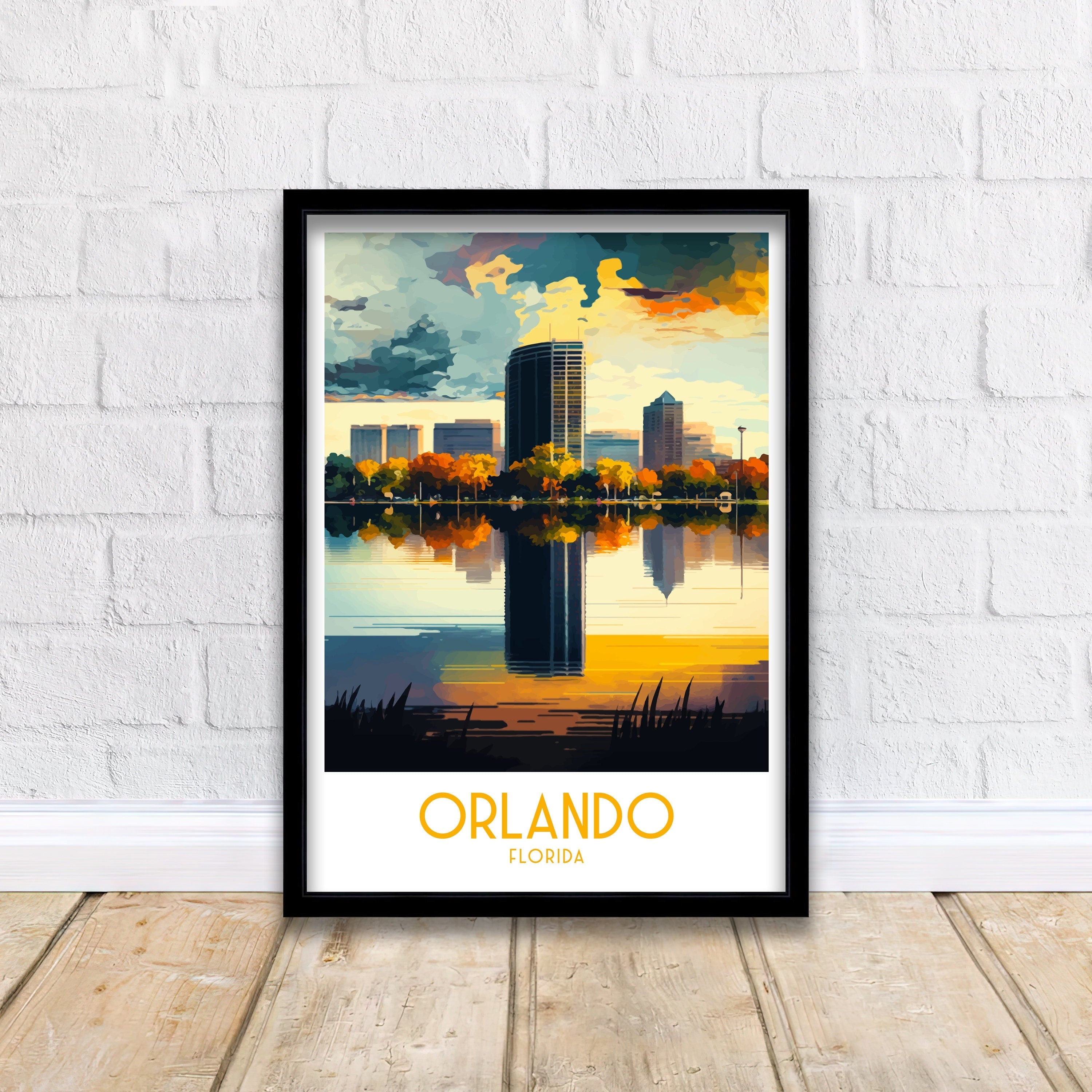 Orlando Florida Travel Poster Print, Home Decor