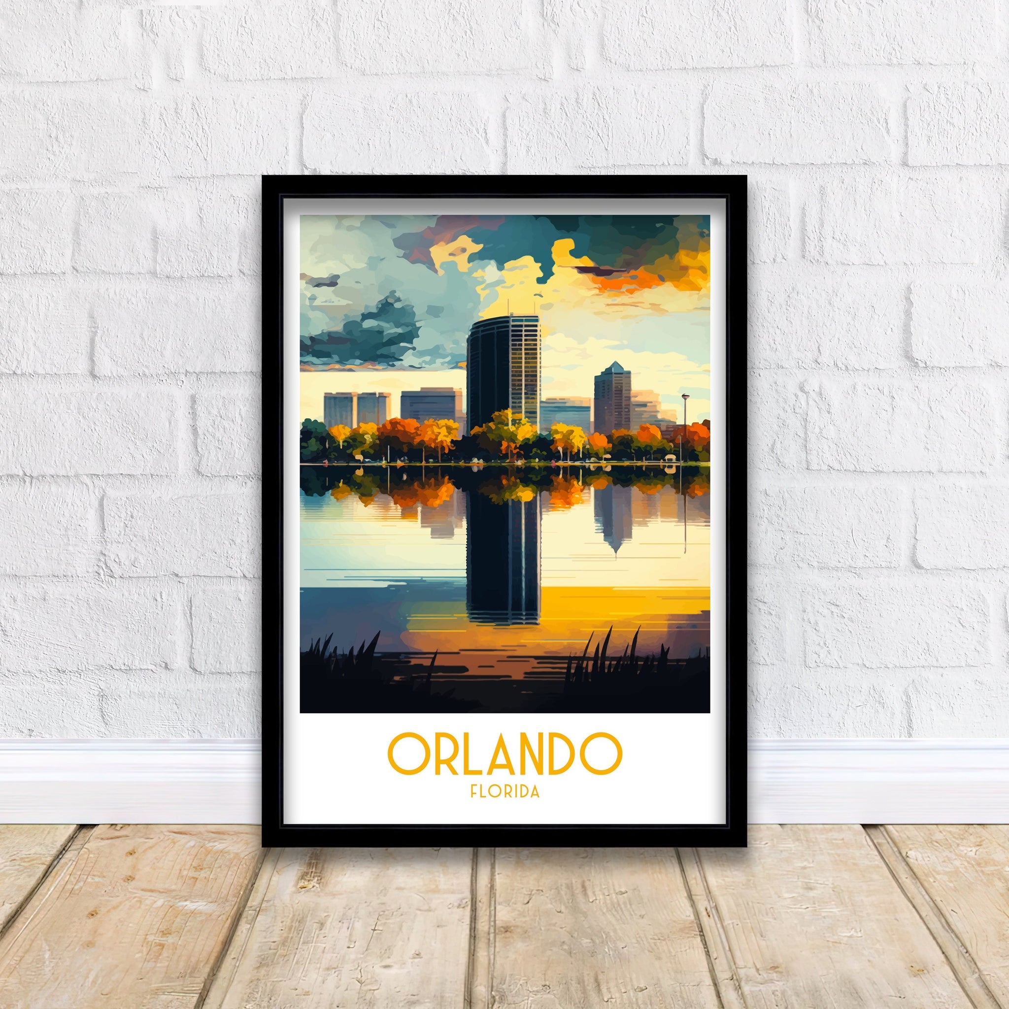 Orlando Florida Travel Poster Print, Home Decor