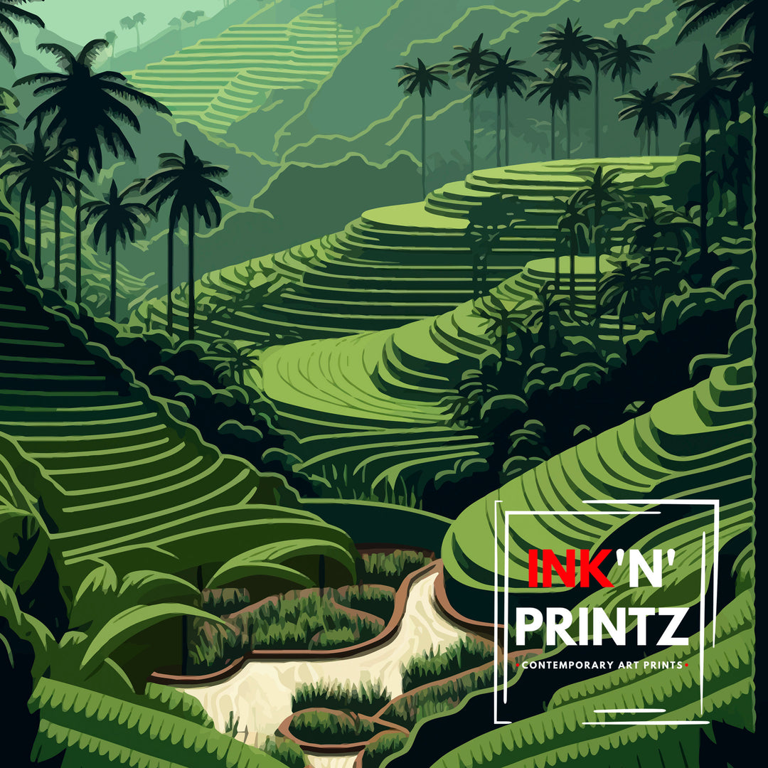 Tegallalang Rice Terrace Bali Poster