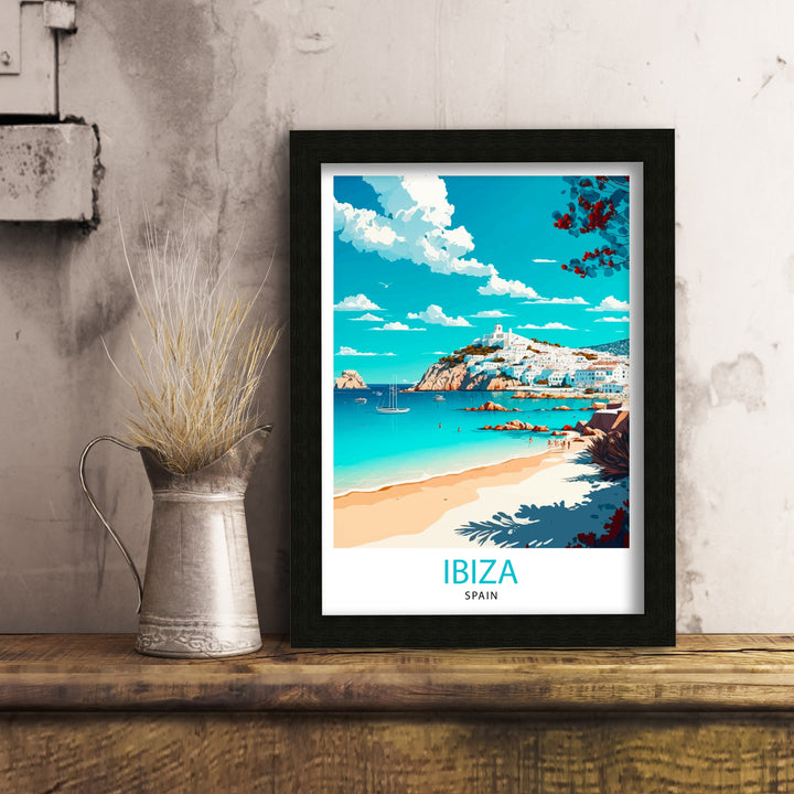 Ibiza Travel Poster Ibiza Wall Art Ibiza Home Decor Ibiza Illustration Travel Poster Gift For Ibiza Lovers Spain Travel Poster