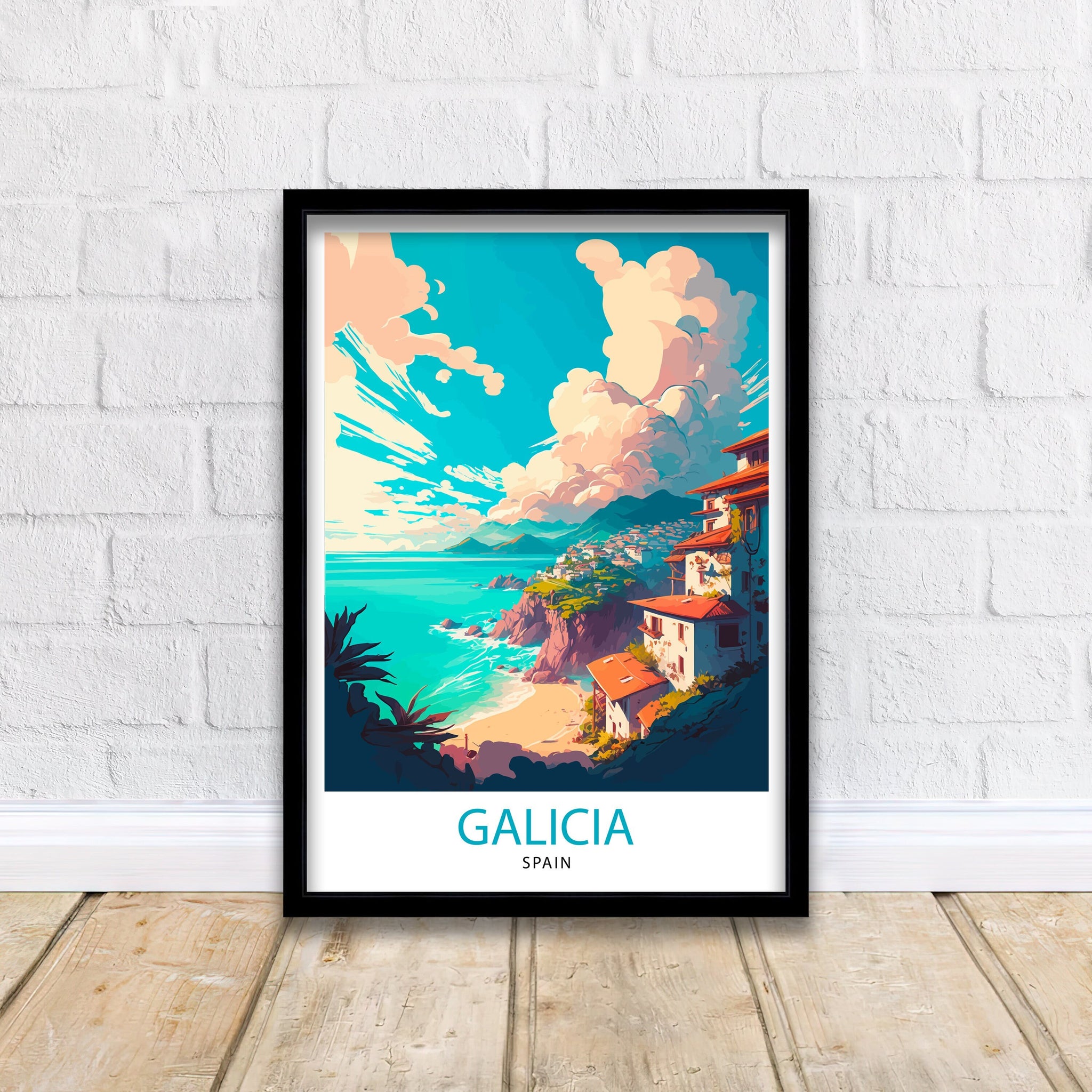 Galicia Spain Travel Illustration Print