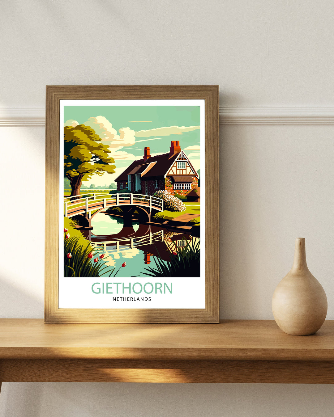 Giethoorn Netherlands Travel Poster Giethoorn