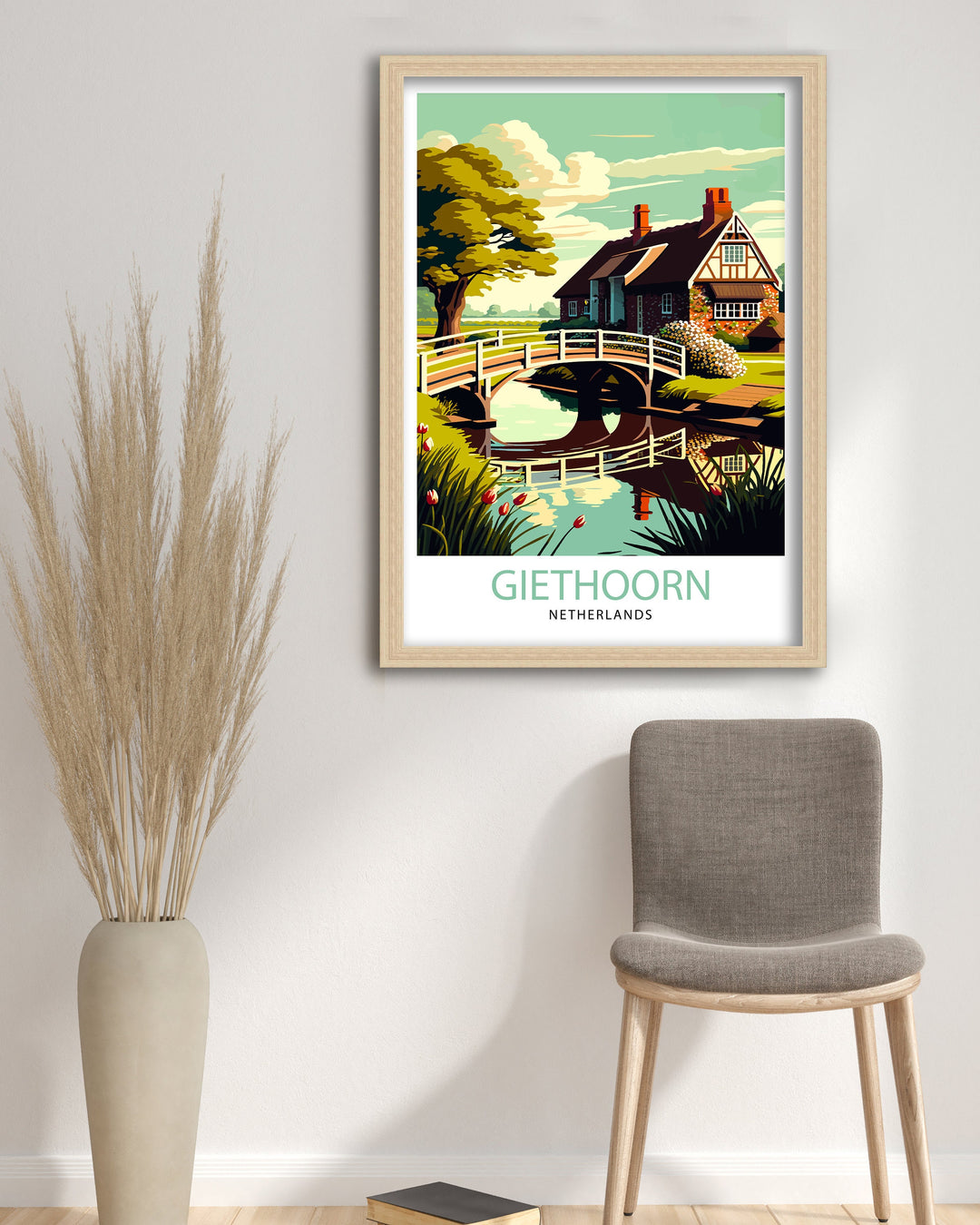 Giethoorn Netherlands Travel Poster Giethoorn