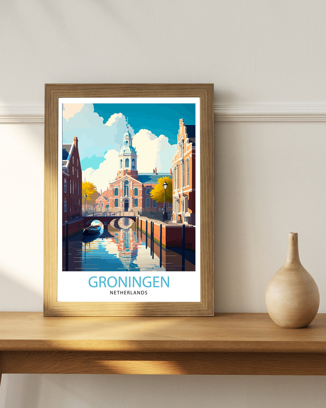 Groningen Netherlands Travel Poster Groningen