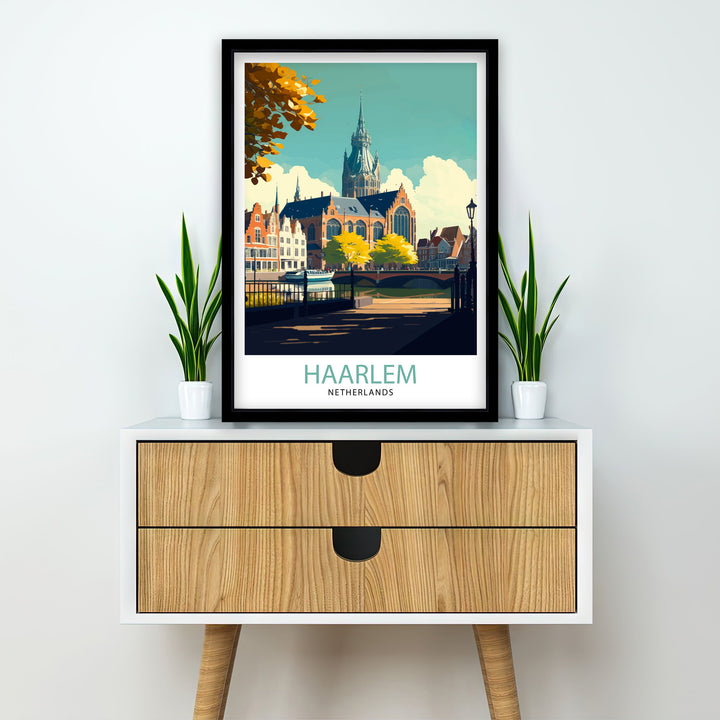 Haarlem Netherlands Travel Poster Haarlem