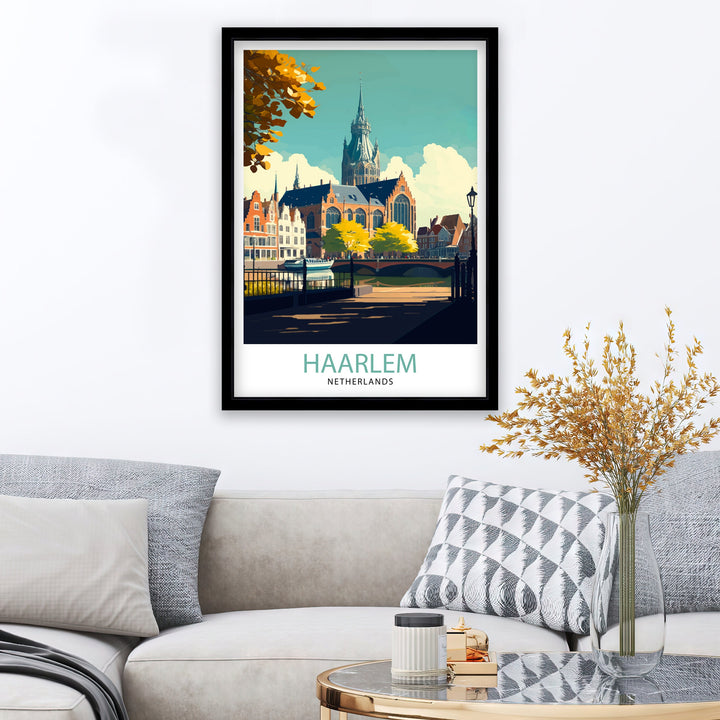 Haarlem Netherlands Travel Poster Haarlem