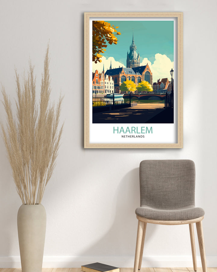 Haarlem Netherlands Travel Poster Haarlem