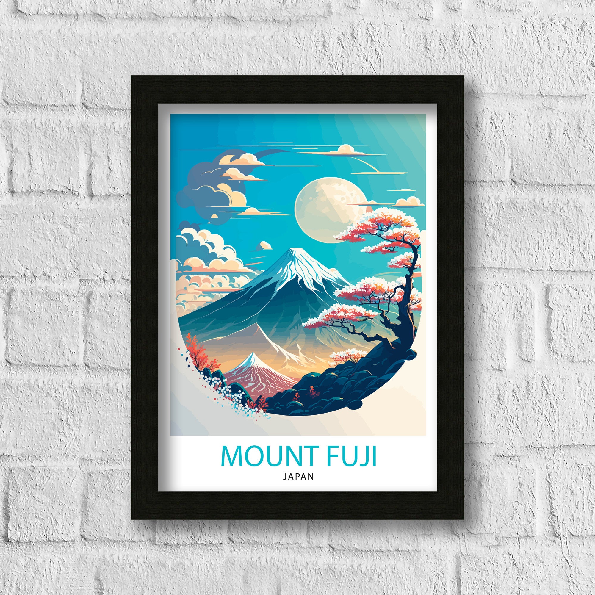 Mount Fuji Art Print: Japan Travel Poster